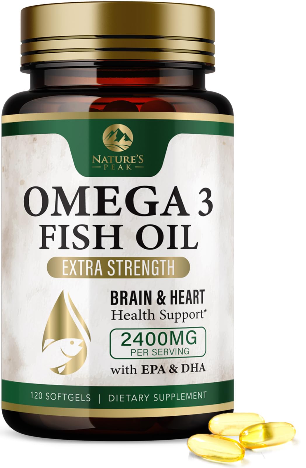 Foto 2 pulgar | Suplemento de Aceite de Pescado Nature's Peak 2400 mg Omega-3 120 Cápsulas Blandas - Venta Internacional