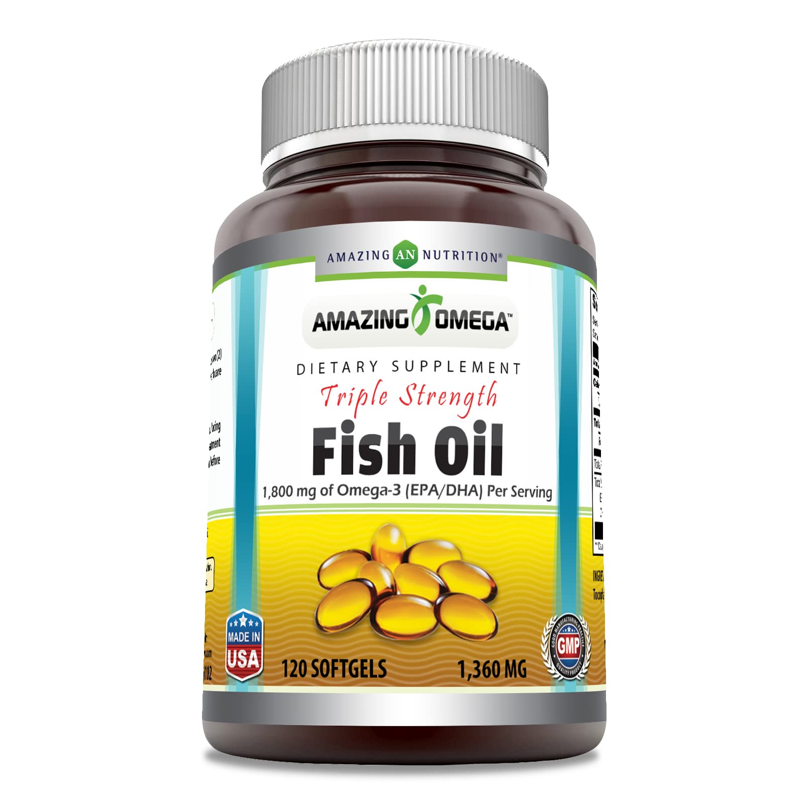 Foto 2 pulgar | Suplemento Amazing Omega Triple Strength de Aceite de Pescado 1360 mg - Venta Internacional
