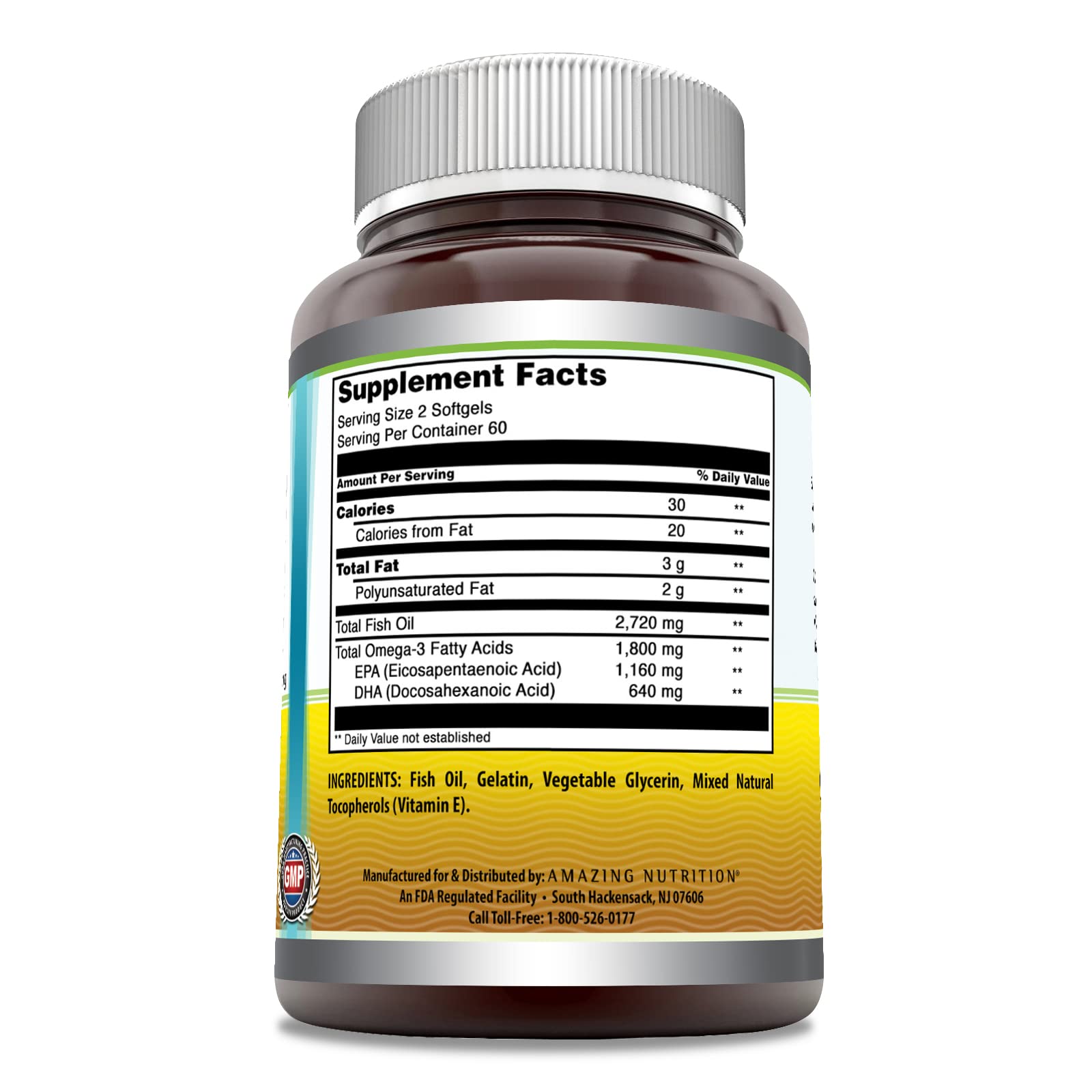 Foto 3 pulgar | Suplemento Amazing Omega Triple Strength de Aceite de Pescado 1360 mg - Venta Internacional