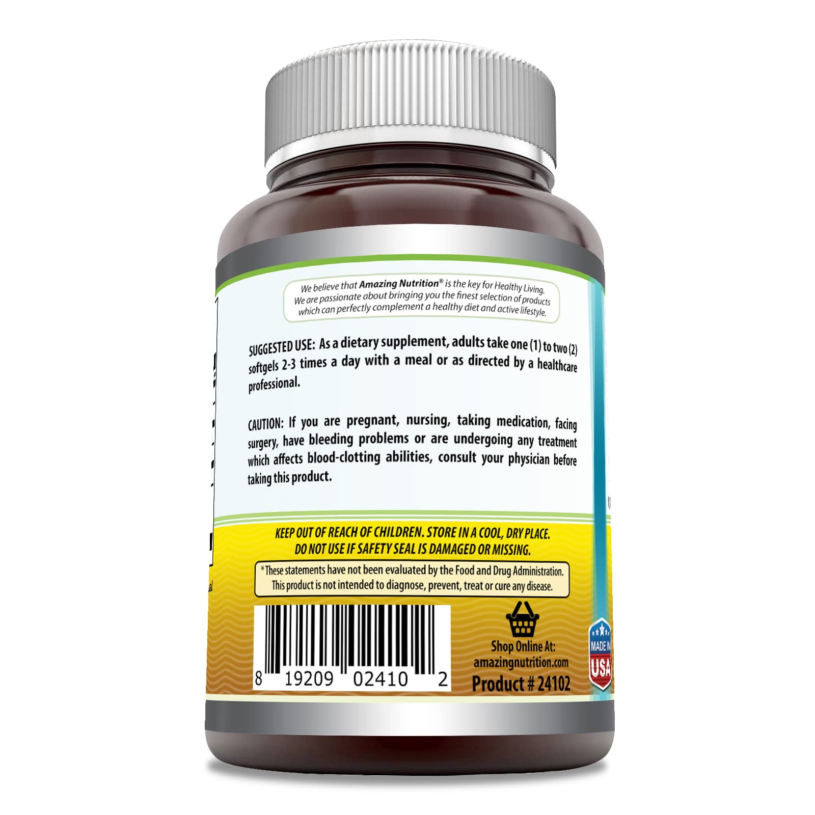 Foto 4 pulgar | Suplemento Amazing Omega Triple Strength de Aceite de Pescado 1360 mg - Venta Internacional
