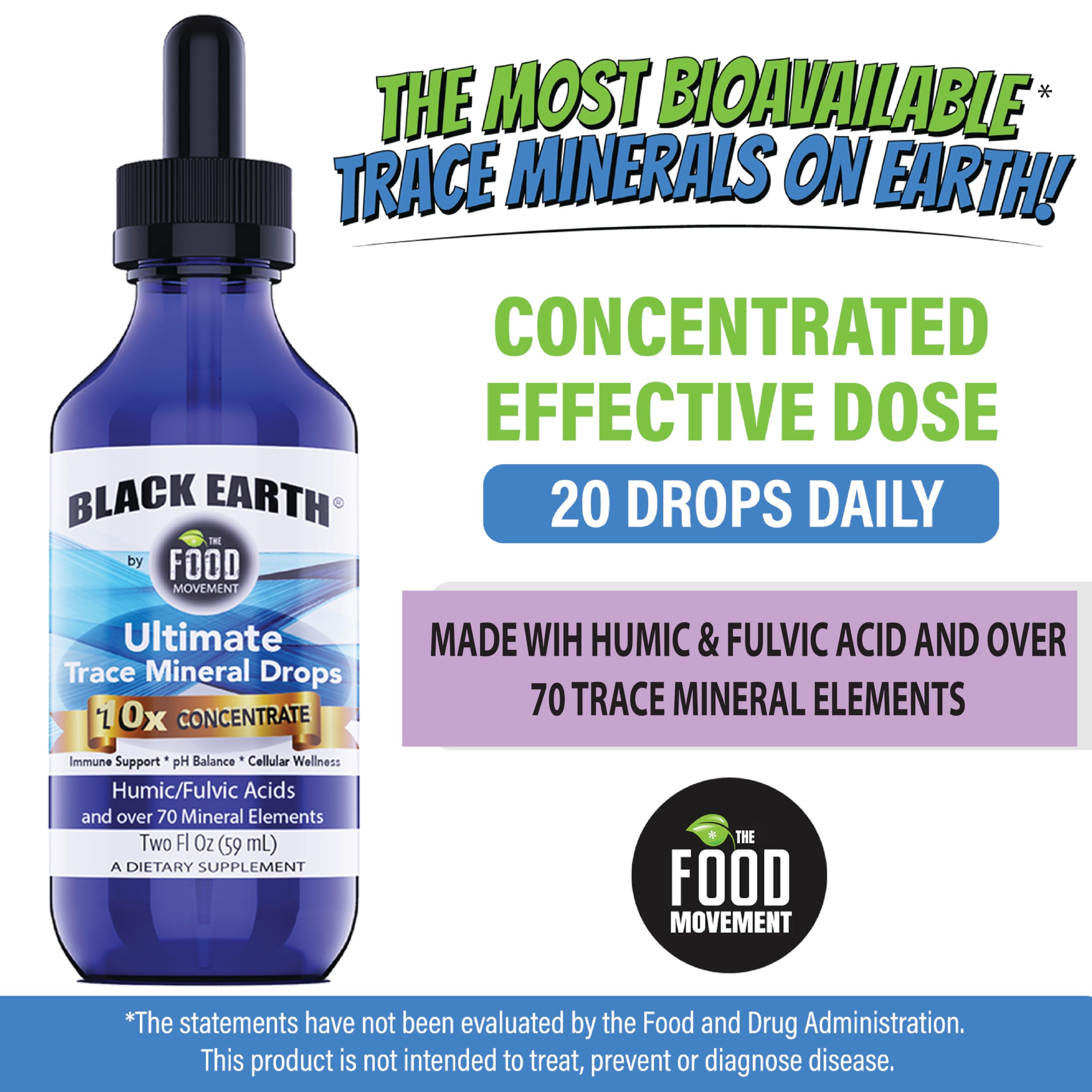 Foto 6 pulgar | Suplemento The Food Movement Co. Black Earth Ultimate 30 Ml - Venta Internacional.