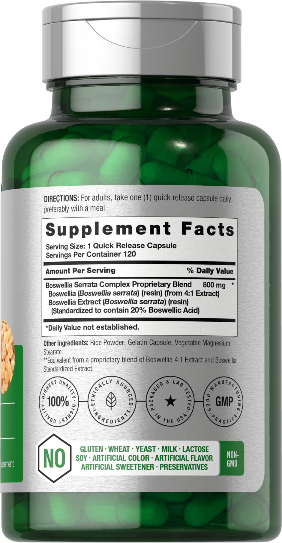 Foto 3 pulgar | Suplemento De Extracto De Boswellia Serrata De Horbäach 800 Mg 120 Cápsulas - Venta Internacional.