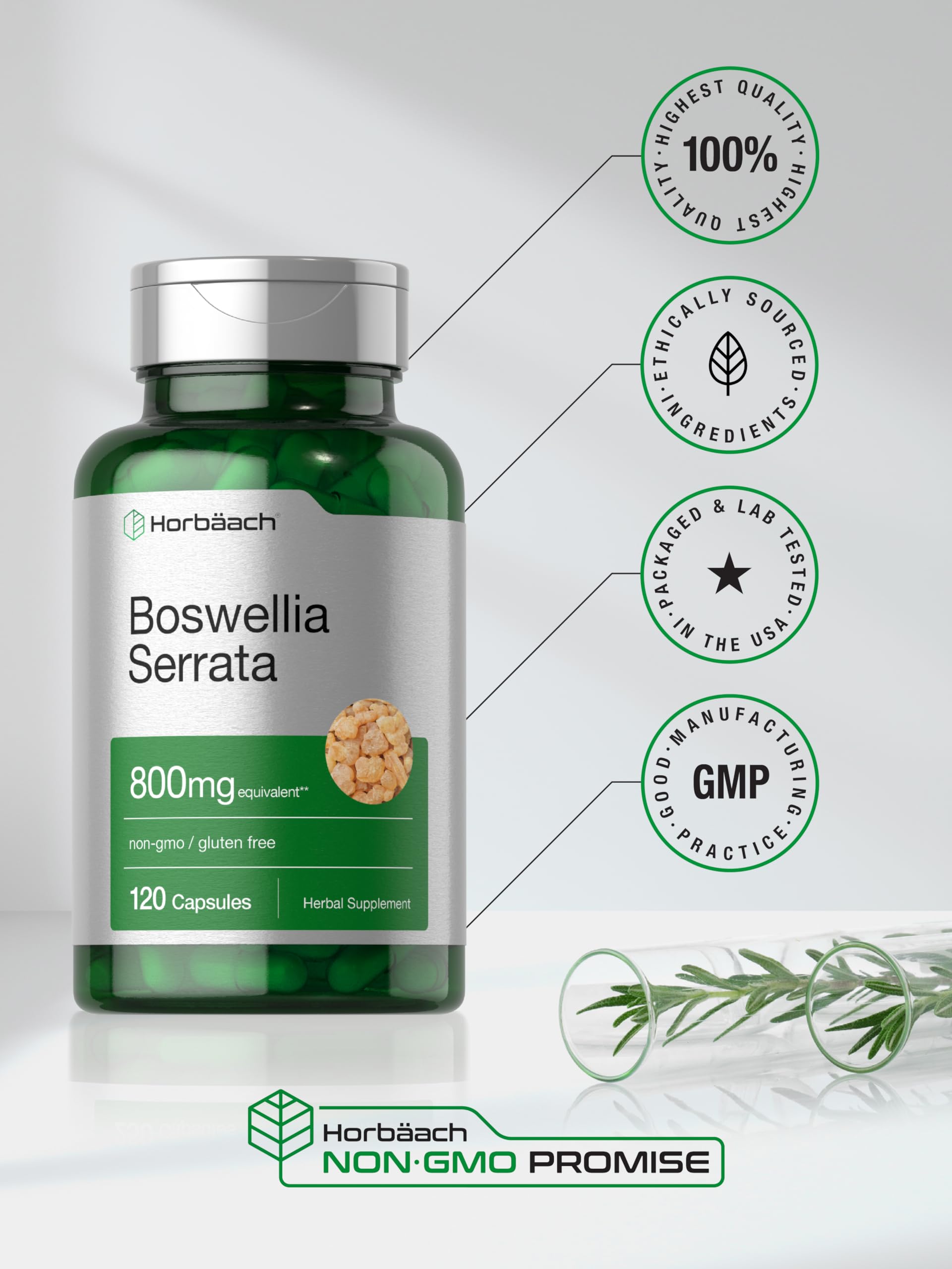 Foto 7 pulgar | Suplemento De Extracto De Boswellia Serrata De Horbäach 800 Mg 120 Cápsulas - Venta Internacional.