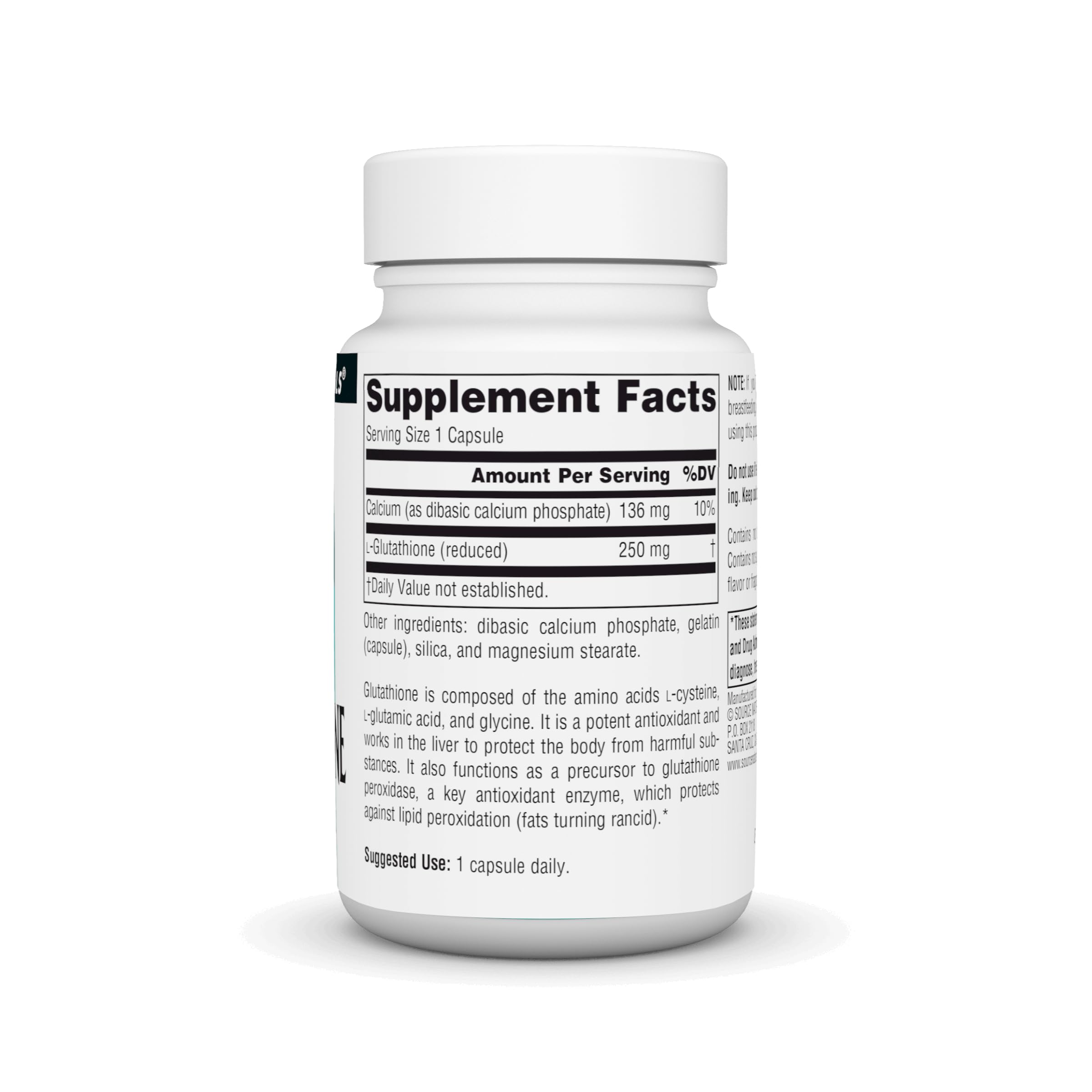 Foto 3 pulgar | Supplement Source Naturals Glutatión 250 Mg - 30 Cápsulas - Venta Internacional.