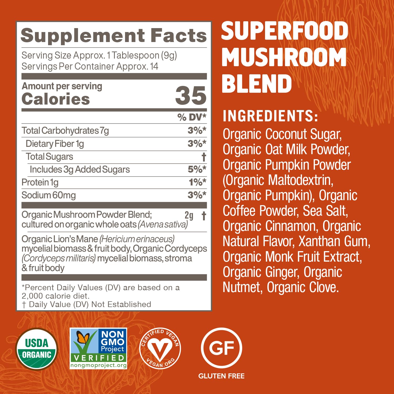 Foto 5 | Suplementos Om Mushroom Superfood Pumpkin Spice Latte 126g - Venta Internacional