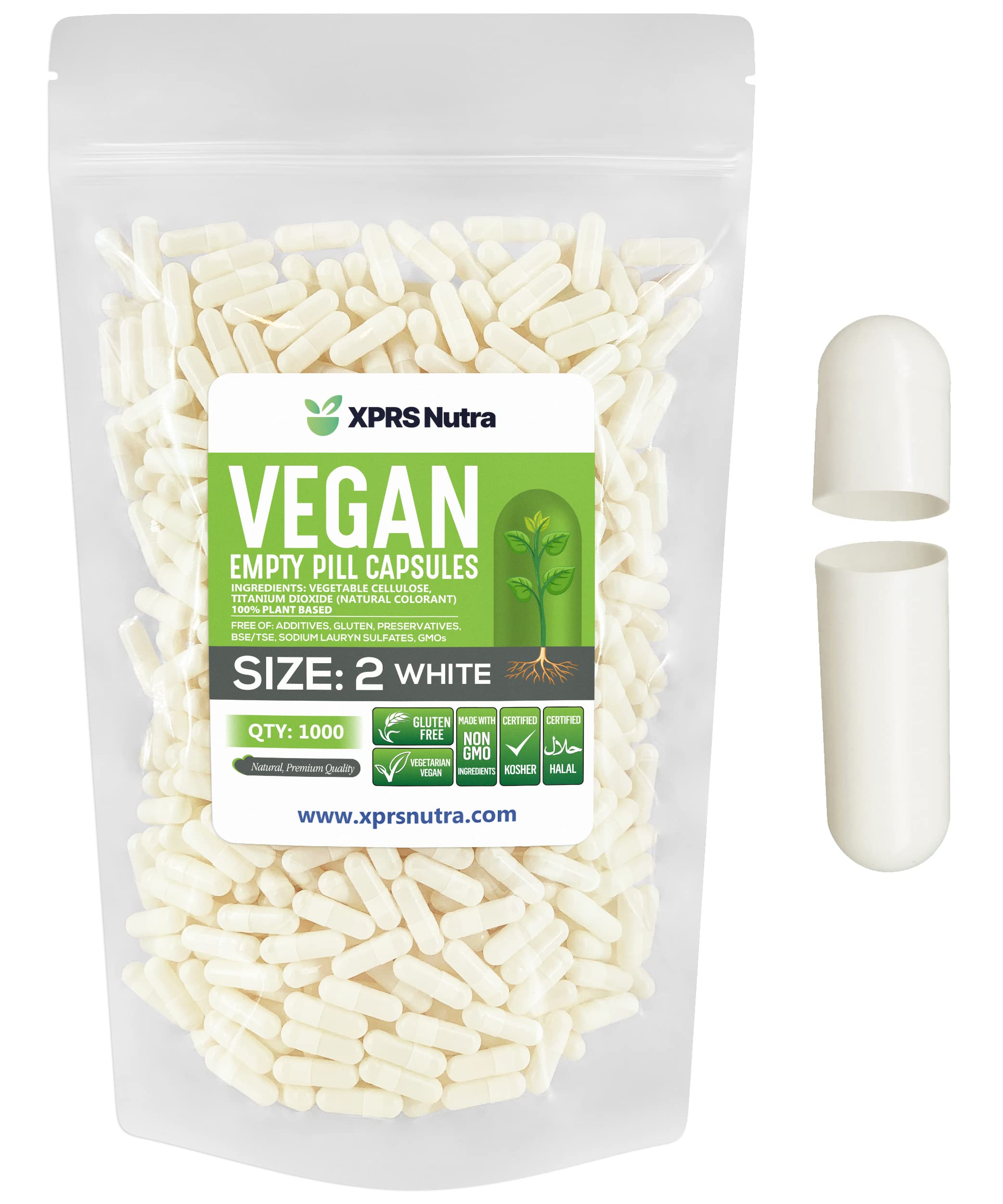 Foto 2 pulgar | Cápsulas Vacías Xprs Nutra Tamaño 2 - 1000 Cápsulas Veganas - Venta Internacional.