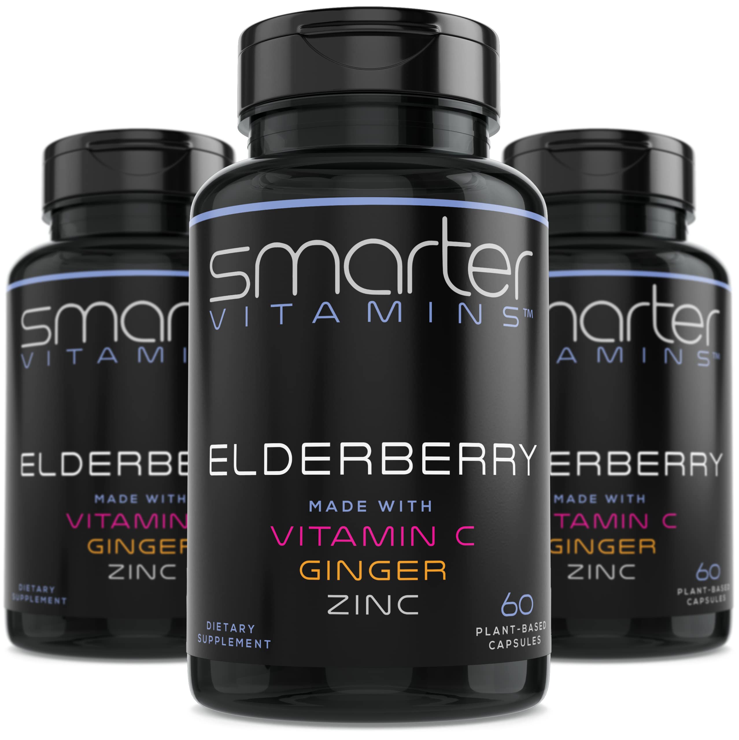Foto 2 pulgar | Cápsulas de Saúco Smarter Vitamina C Jengibre y Zinc Paquete de 3 - Venta Internacional