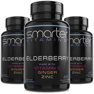 Foto 1 | Cápsulas de Saúco Smarter Vitamina C Jengibre y Zinc Paquete de 3 - Venta Internacional