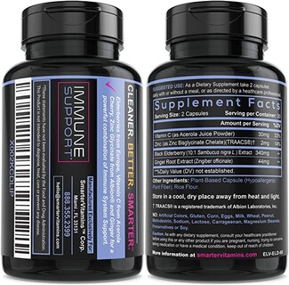 Foto 4 | Cápsulas de Saúco Smarter Vitamina C Jengibre y Zinc Paquete de 3 - Venta Internacional