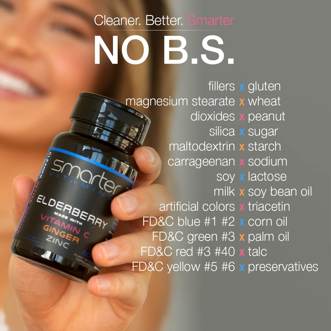 Foto 5 | Cápsulas de Saúco Smarter Vitamina C Jengibre y Zinc Paquete de 3 - Venta Internacional