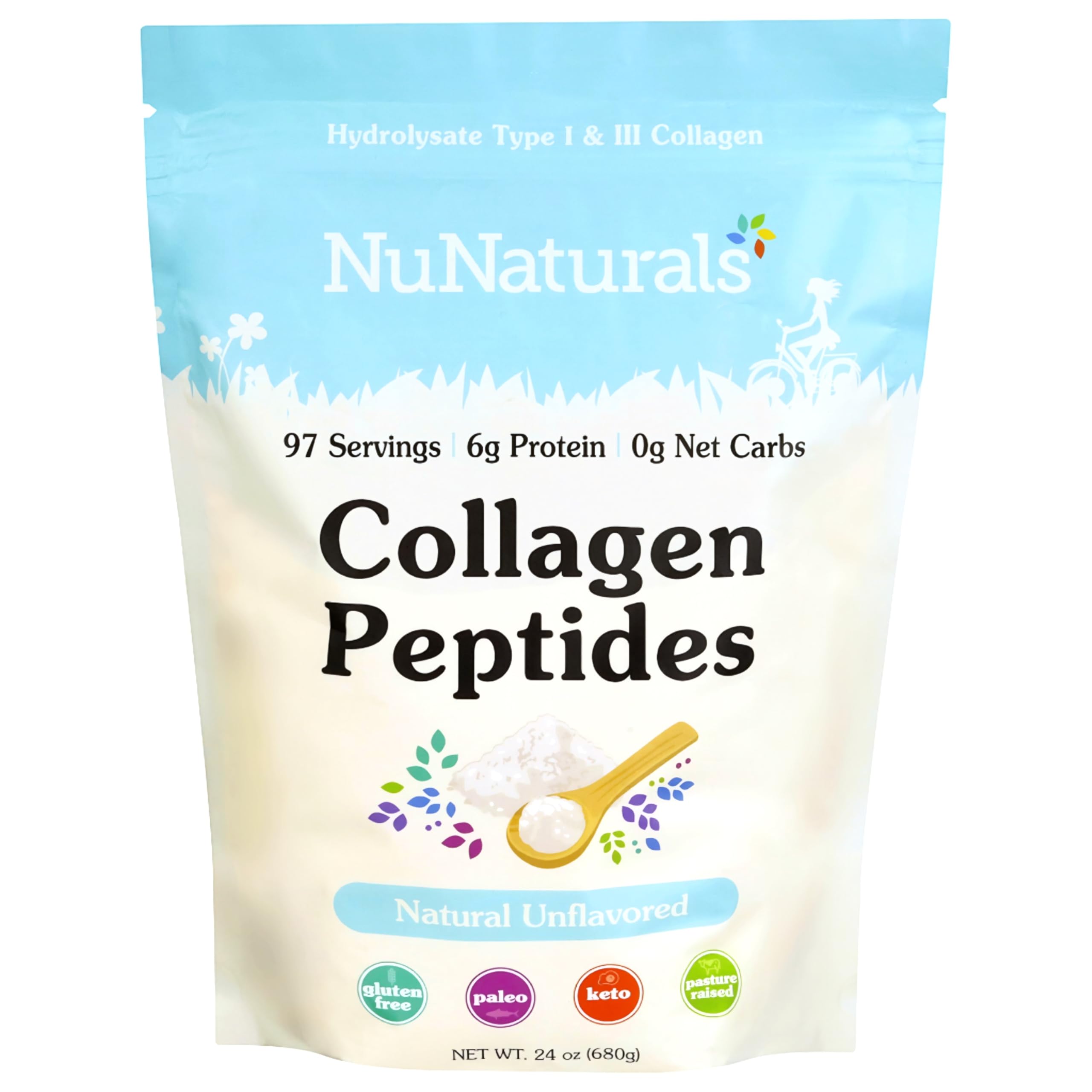 Foto 2 pulgar | Péptidos de Colágeno NuNaturals de 680 g-Venta Internacional