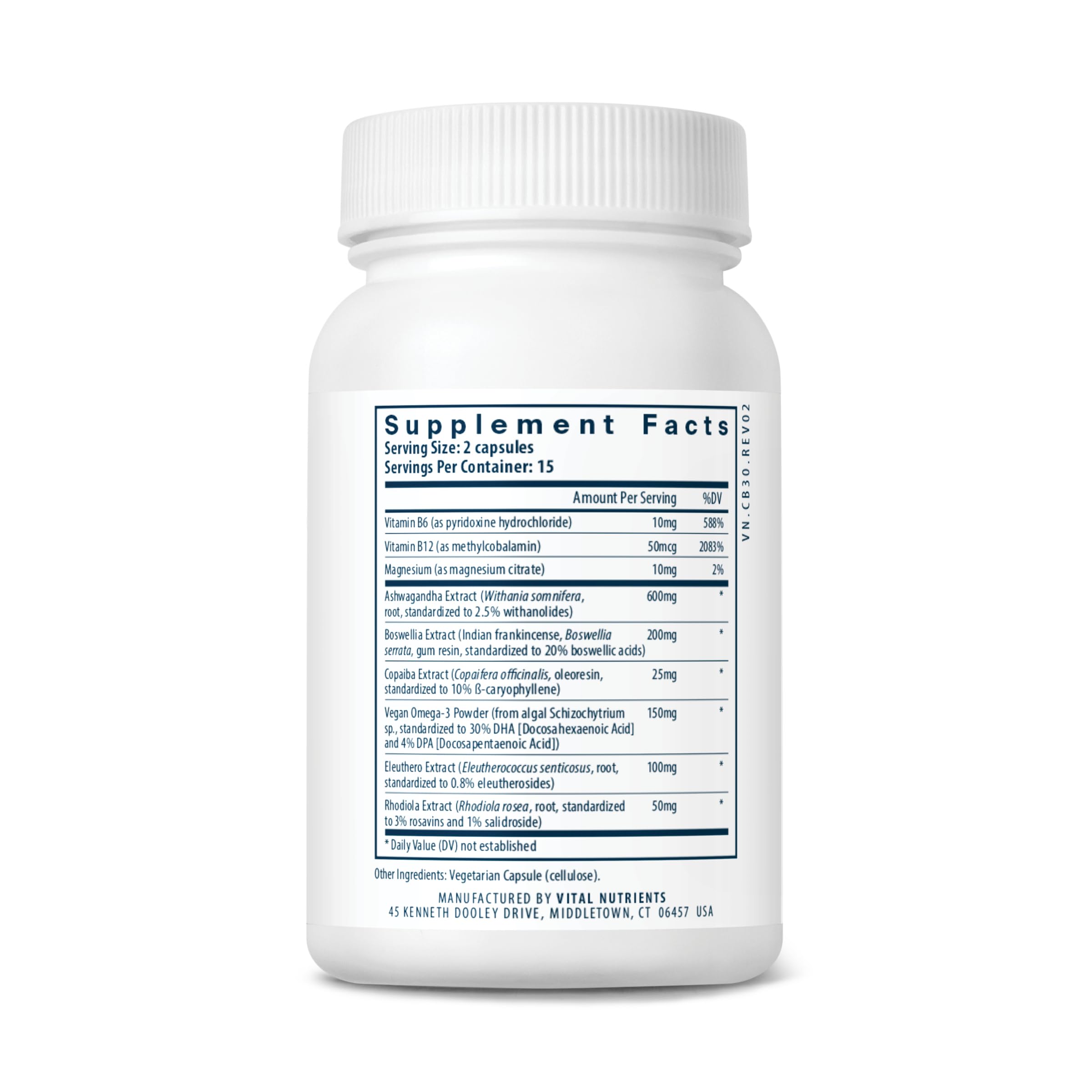 Foto 3 | Suplemento Vital Nutrients Cortisol Balance 30 Cápsulas - Venta Internacional