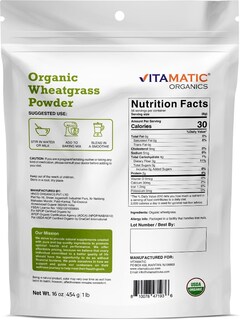 Foto 3 | Hierba De Trigo En Polvo Vitamatic Organic 454 G (16 Oz) - Venta Internacional.