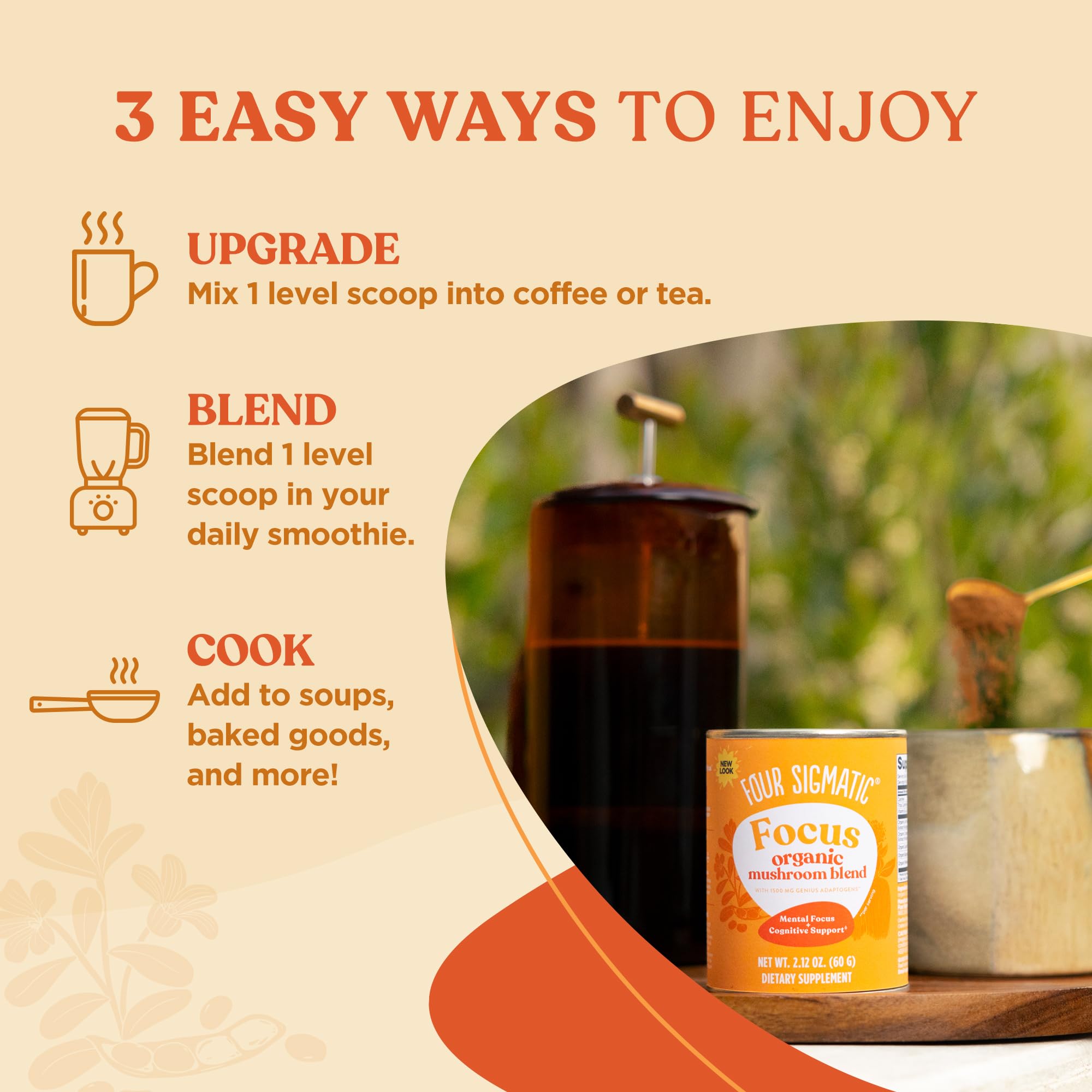 Foto 4 pulgar | Suplemento Four Sigmatic Focus Blend Lion's Mane 30 Porciones - Venta Internacional.