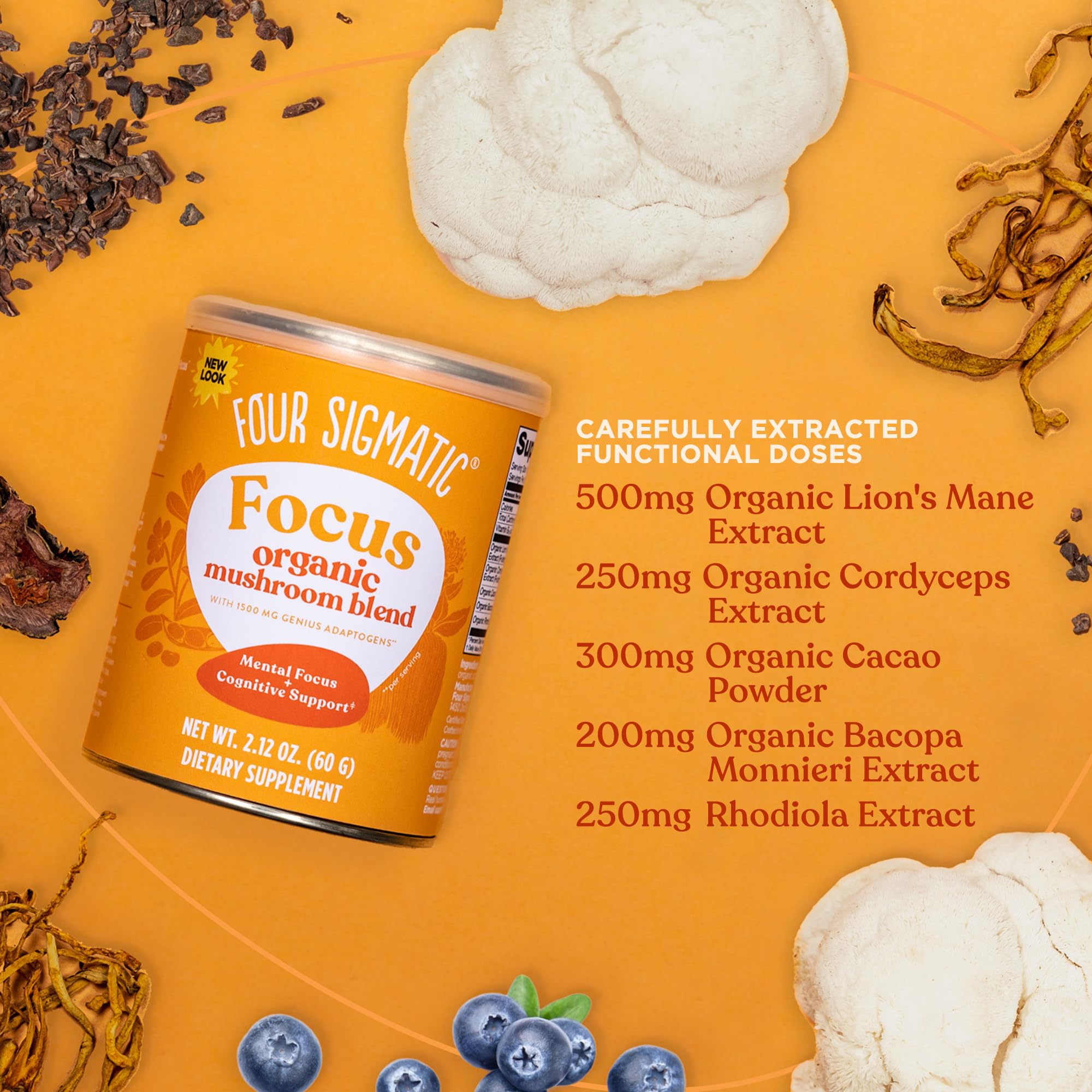 Foto 5 pulgar | Suplemento Four Sigmatic Focus Blend Lion's Mane 30 Porciones - Venta Internacional.
