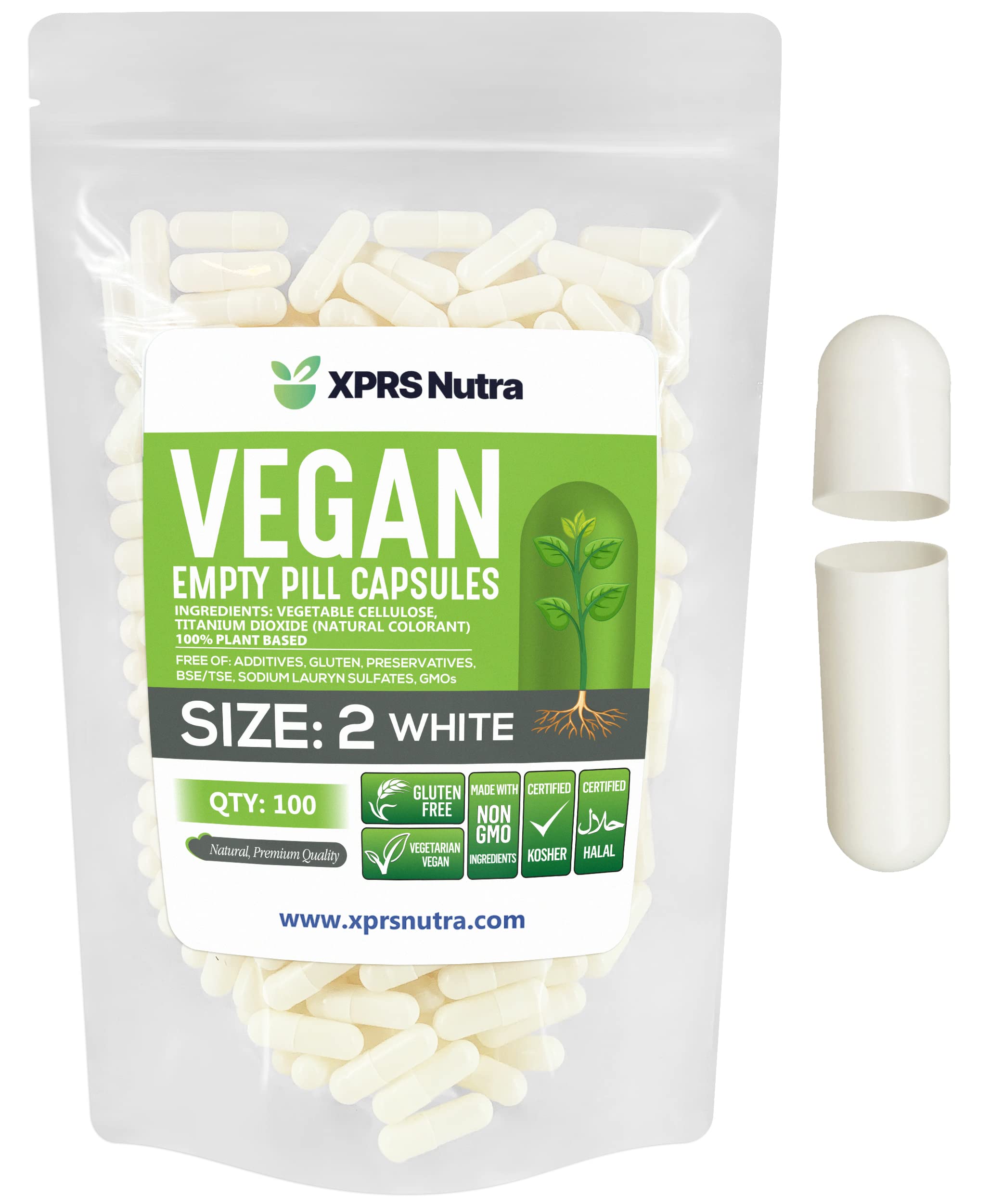 Foto 2 pulgar | Cápsulas Vacías Xprs Nutra Tamaño 2 - 100 Cápsulas Veganas - Venta Internacional.