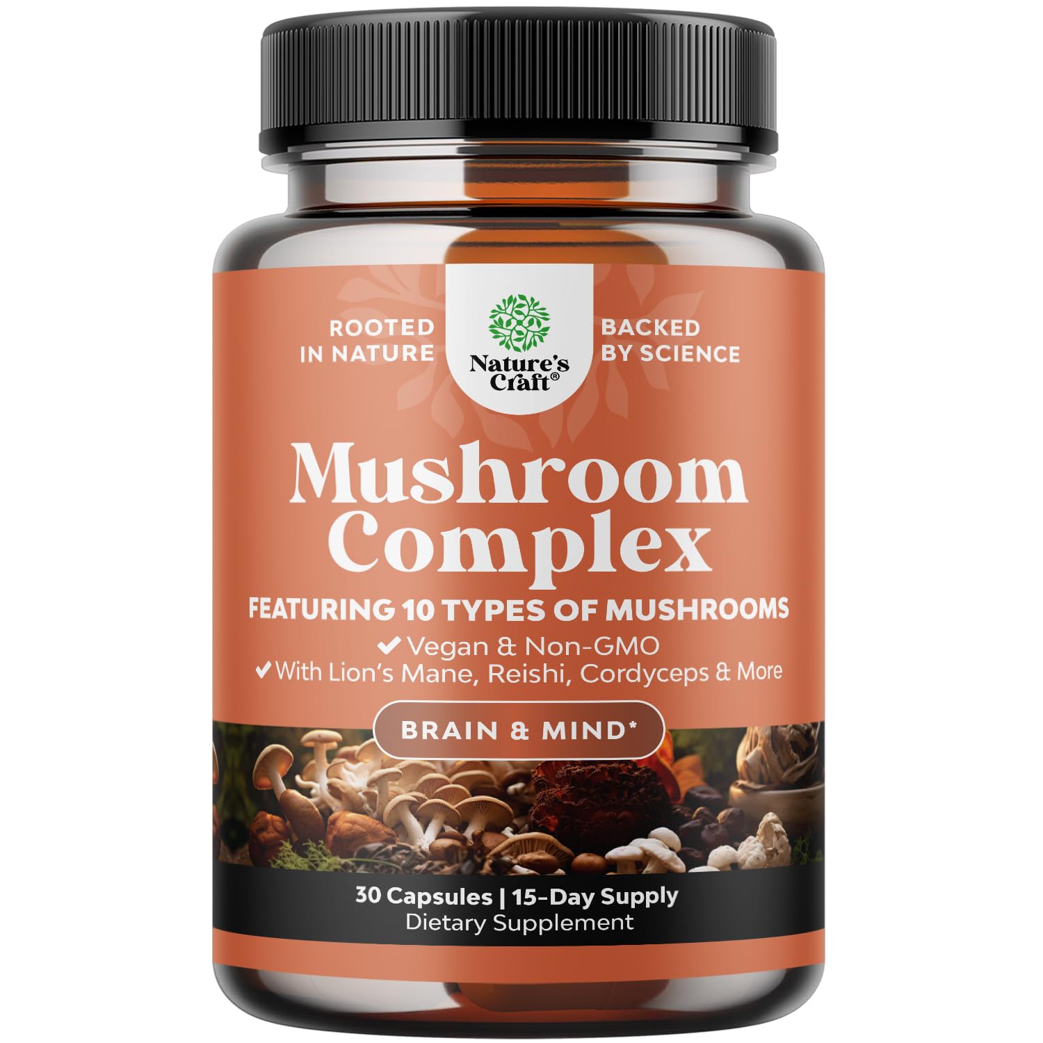 Foto 2 pulgar | Complemento Natures Craft Advanced Mushroom Complex 30 Cápsulas - Venta Internacional