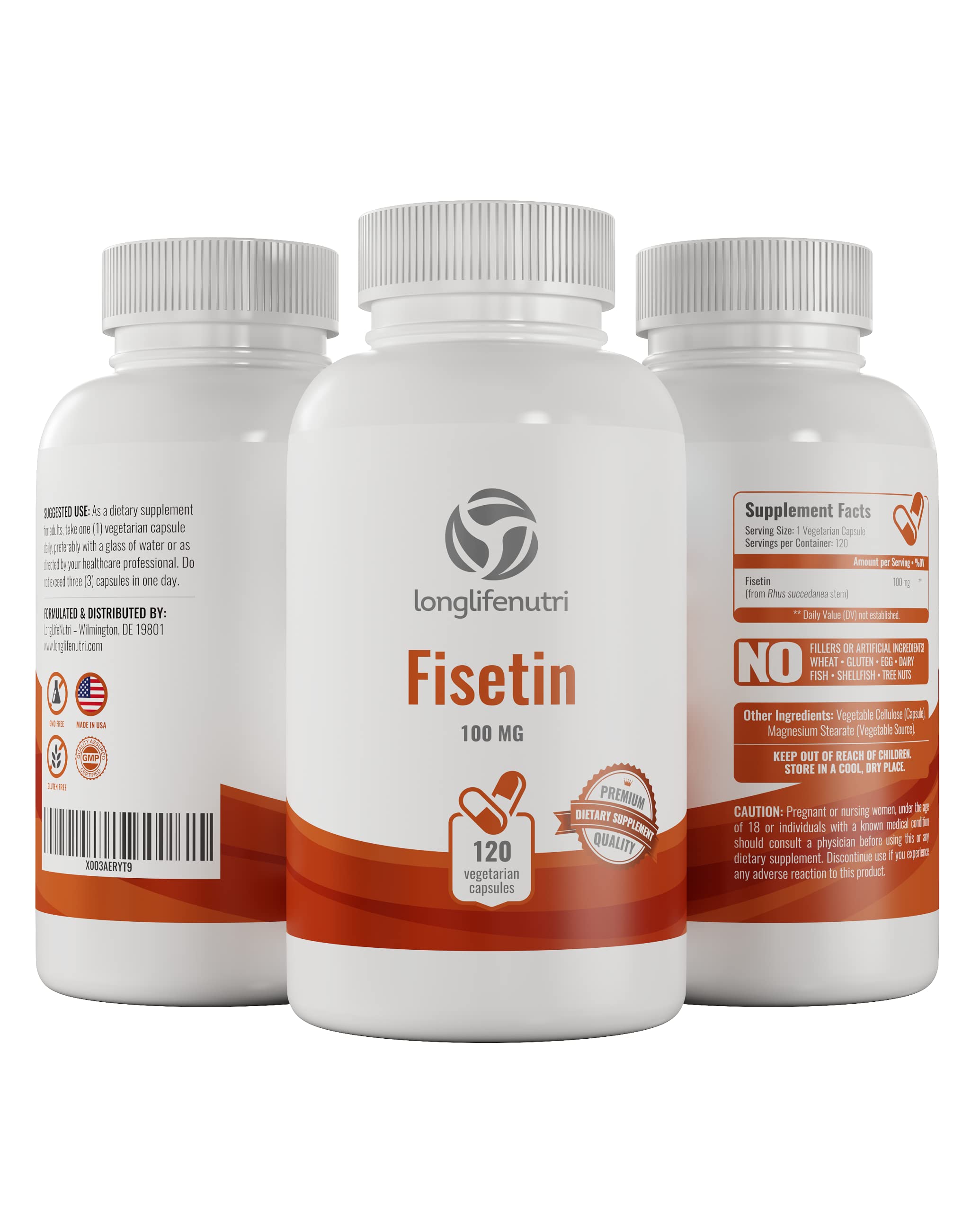 Foto 6 pulgar | Suplemento Longlife Nutri Fisetin 100 Mg 120 Cápsulas - Venta Internacional.