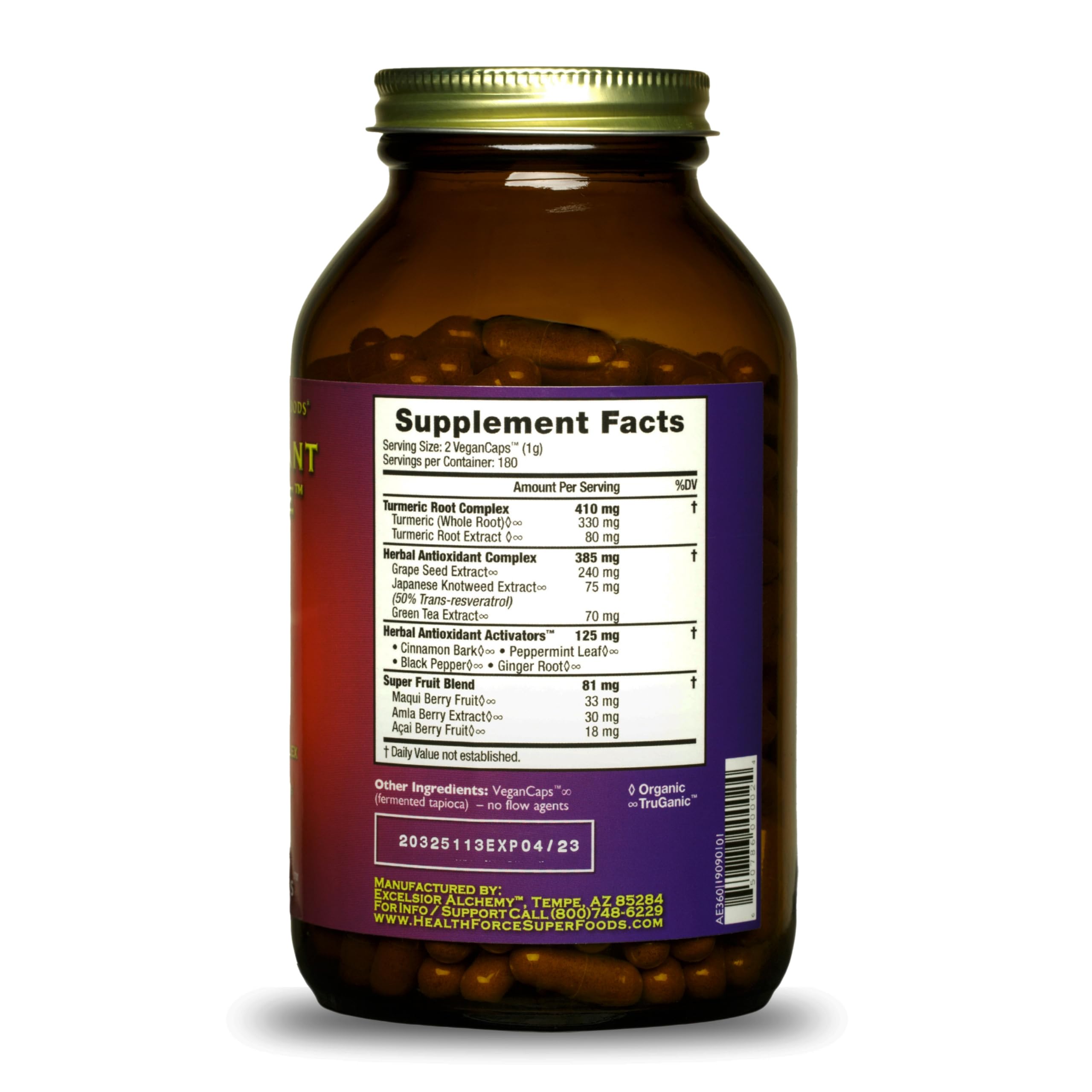 Foto 3 pulgar | Suplemento Healthforce Superfoods Antioxidant Extreme 360 Cápsulas - Venta Internacional