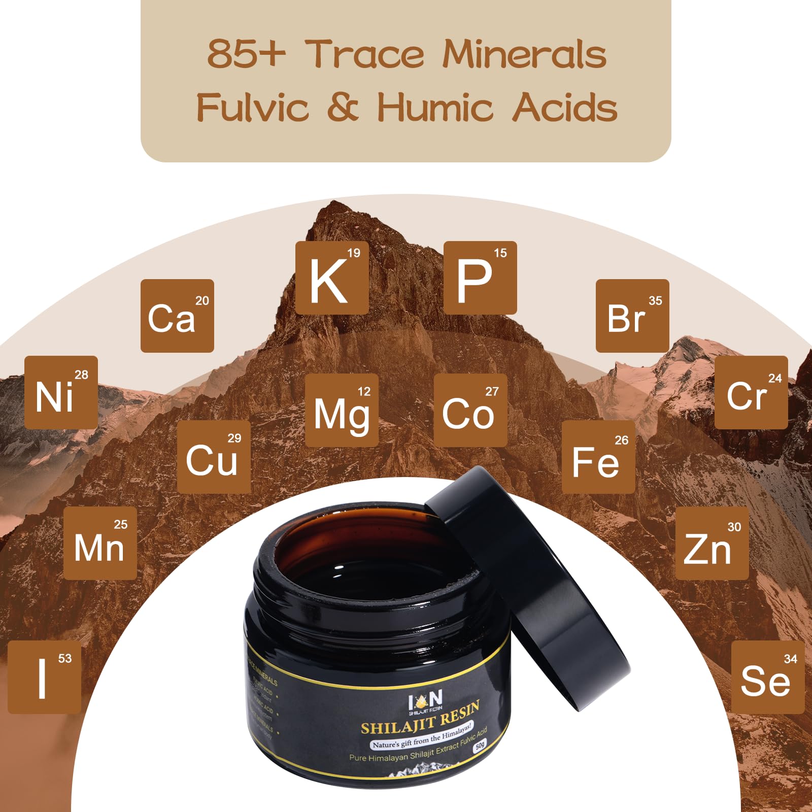 Foto 7 pulgar | Resina Shilajit Himalayan, 50 G, Con Más De 85 Oligoelementos - Venta Internacional.