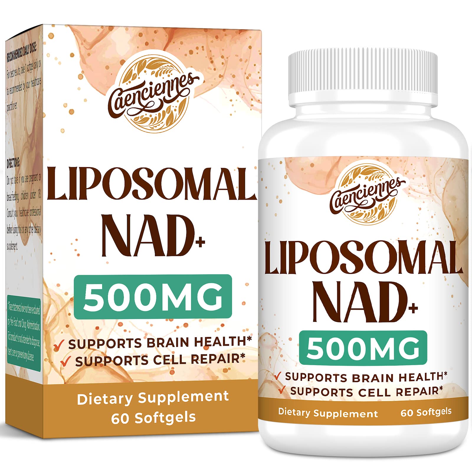 Foto 8 pulgar | Suplemento Caenciennes Liposomal Nad+ De 500 Mg Para Un Envejecimiento Saludable - Venta Internacional.