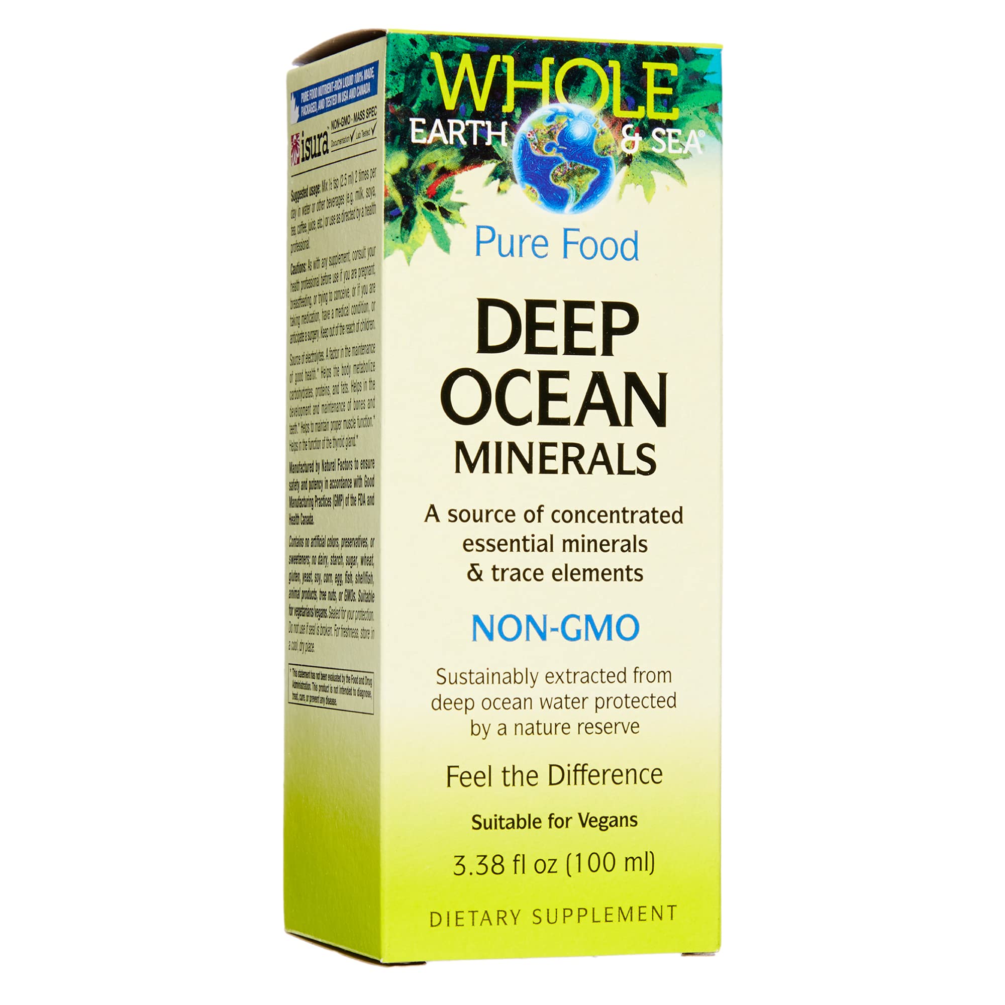 Suplemento Natural Factors De Minerales De La Tierra Y El Mar Profundo Del Océano Profundo, 100 Ml - Venta Internacion