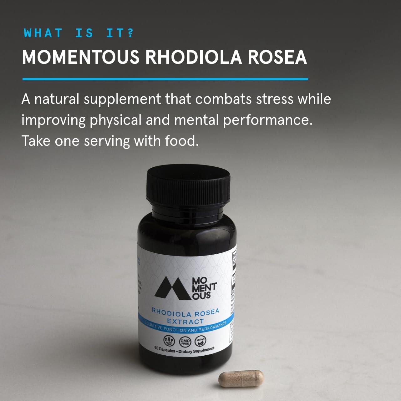 Foto 3 pulgar | Suplemento Momentous Rhodiola Rosea, 60 Porciones, Cápsulas - Venta Internacional.