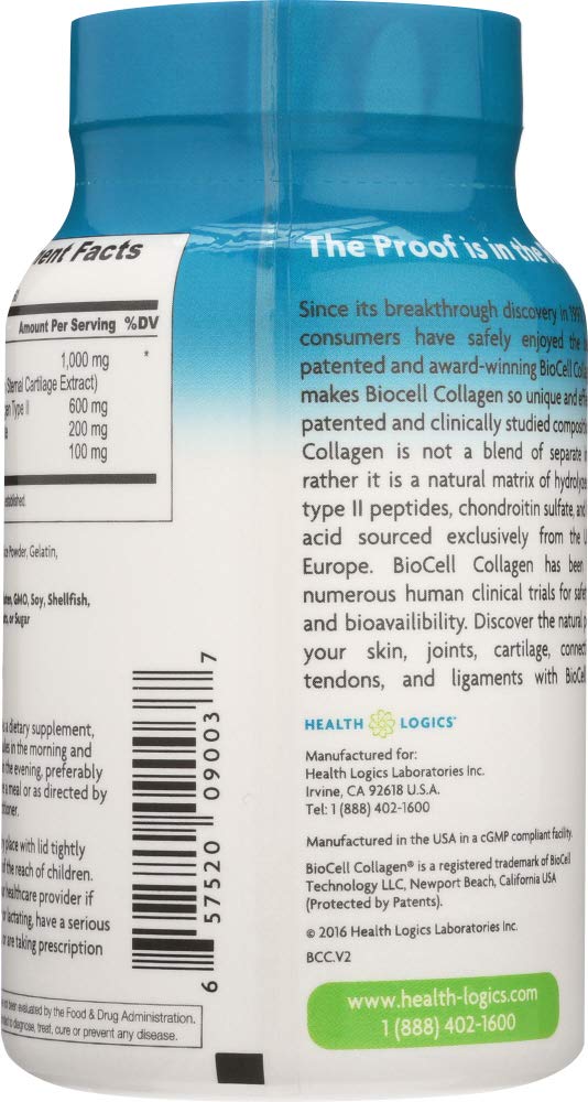 Foto 5 pulgar | Suplemento Health Logics Biocell Colágeno 120 Cápsulas - Venta Internacional