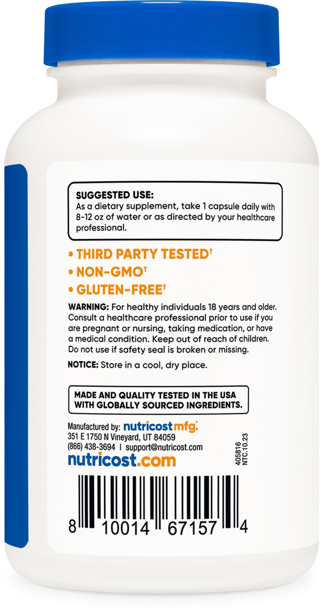 Foto 5 pulgar | Suplemento Nutricost De Vitamina C Con Escaramujo, 1025 Mg, 120 Cápsulas - Venta Internacional.