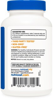 Foto 4 | Suplemento Nutricost De Vitamina C Con Escaramujo, 1025 Mg, 120 Cápsulas - Venta Internacional.