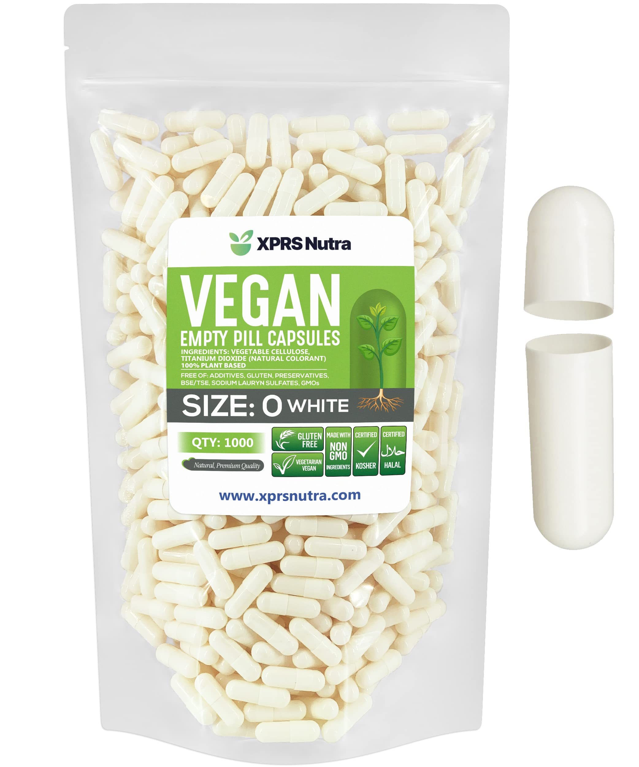 Foto 2 pulgar | Cápsulas Vacías Xprs Nutra Tamaño 0 - Cápsulas Veganas De 1000 Unidades - Venta Internacional.