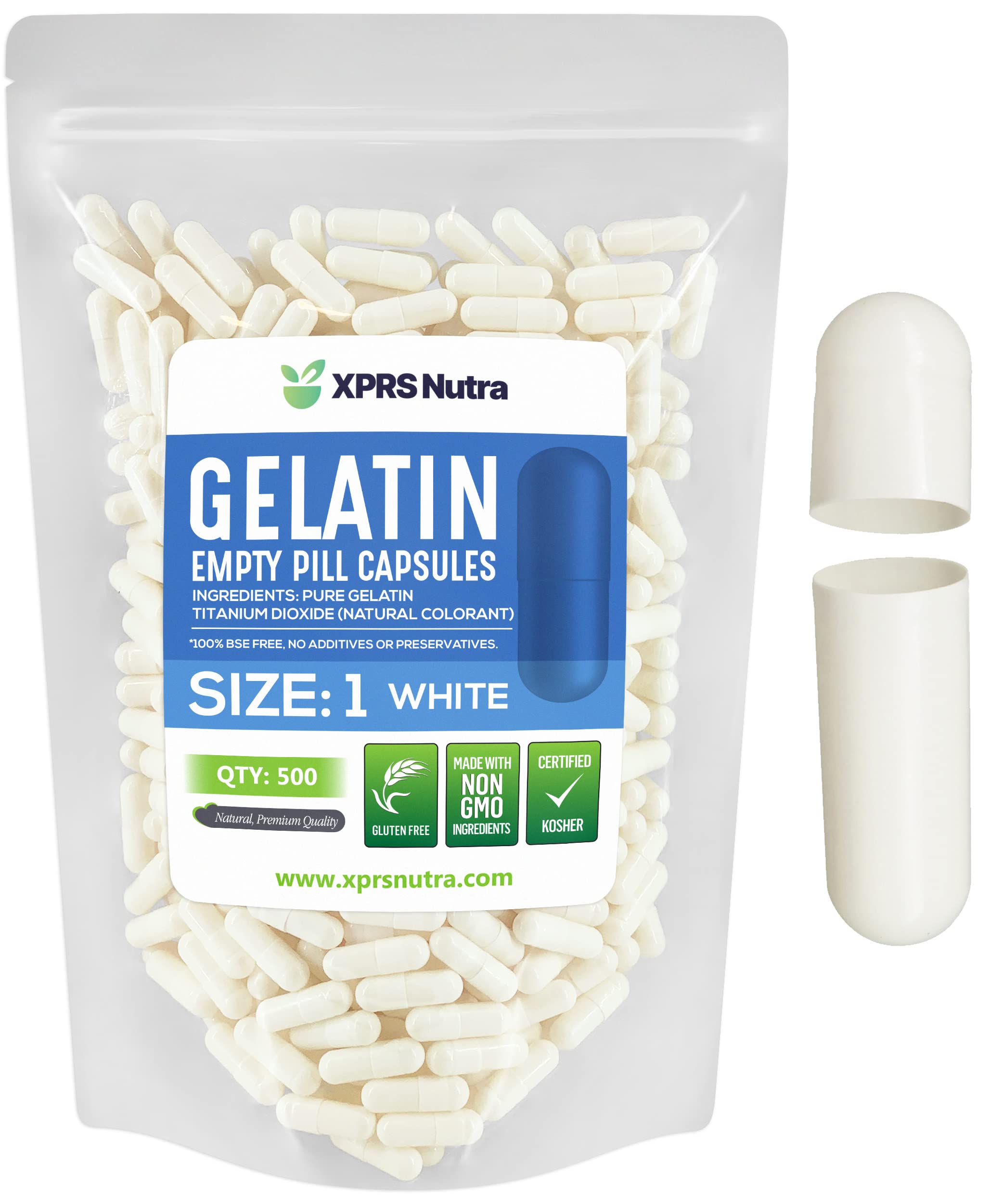 Foto 2 pulgar | Cápsulas Vacías Xprs Nutra Tamaño 1: Cápsulas De Gelatina De 500 Unidades - Venta Internacional.