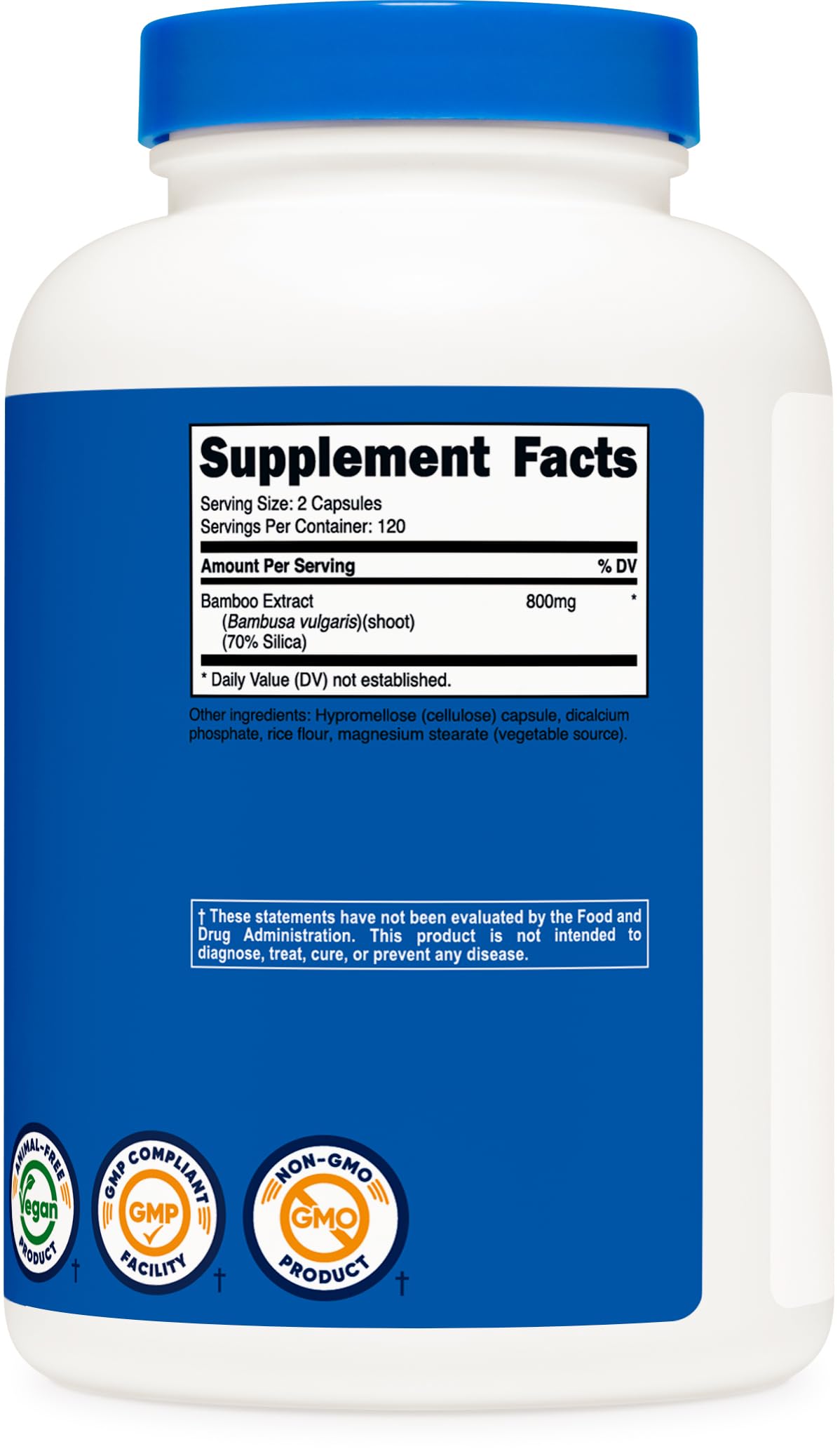 Foto 5 | Suplemento Nutricost Extracto De Bambú 400 Mg 240 Cápsulas - Venta Internacional.