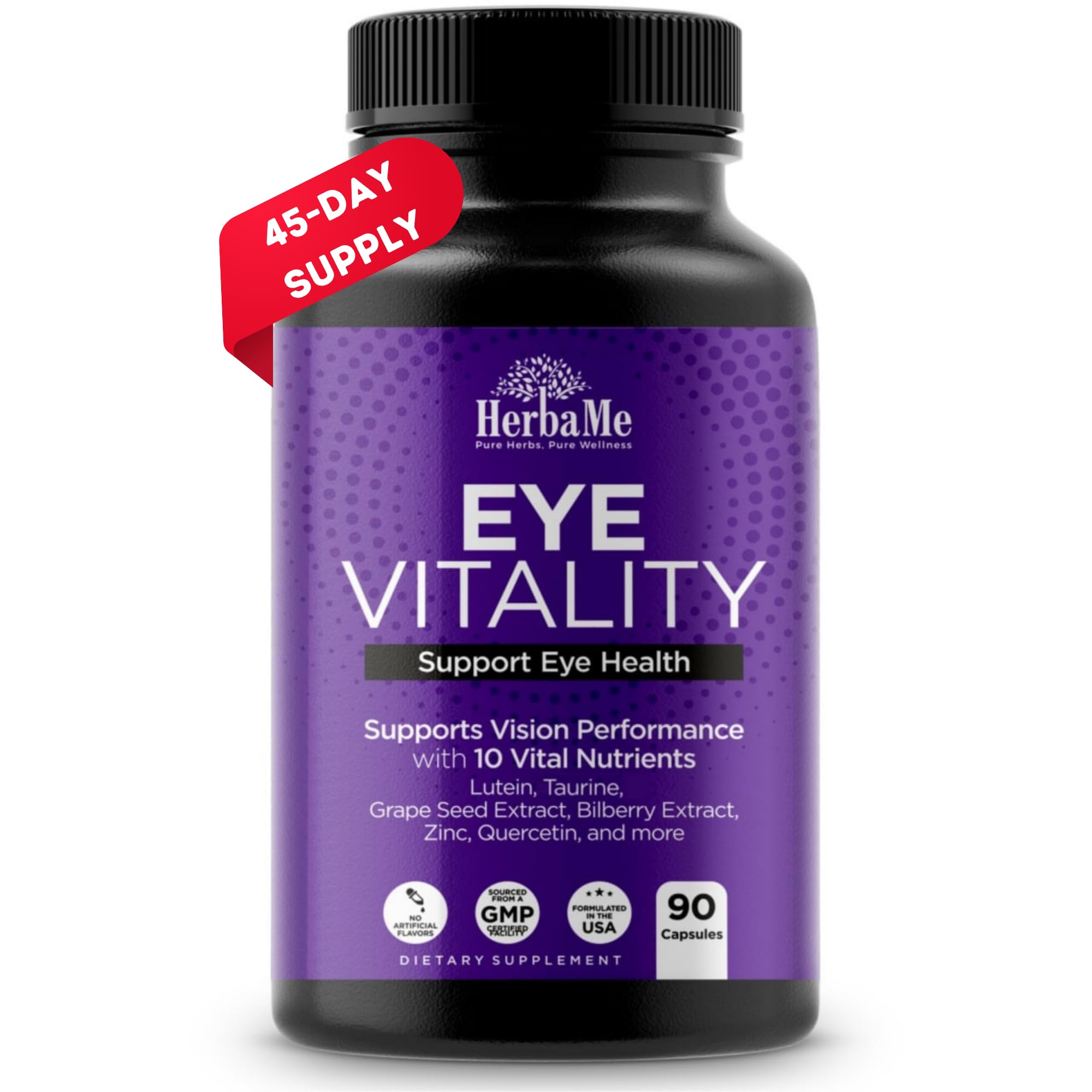 Foto 1 | Suplemento Vitaminas para Ojos Herbame Eye Vitality 90 Cápsulas - Venta Internacional