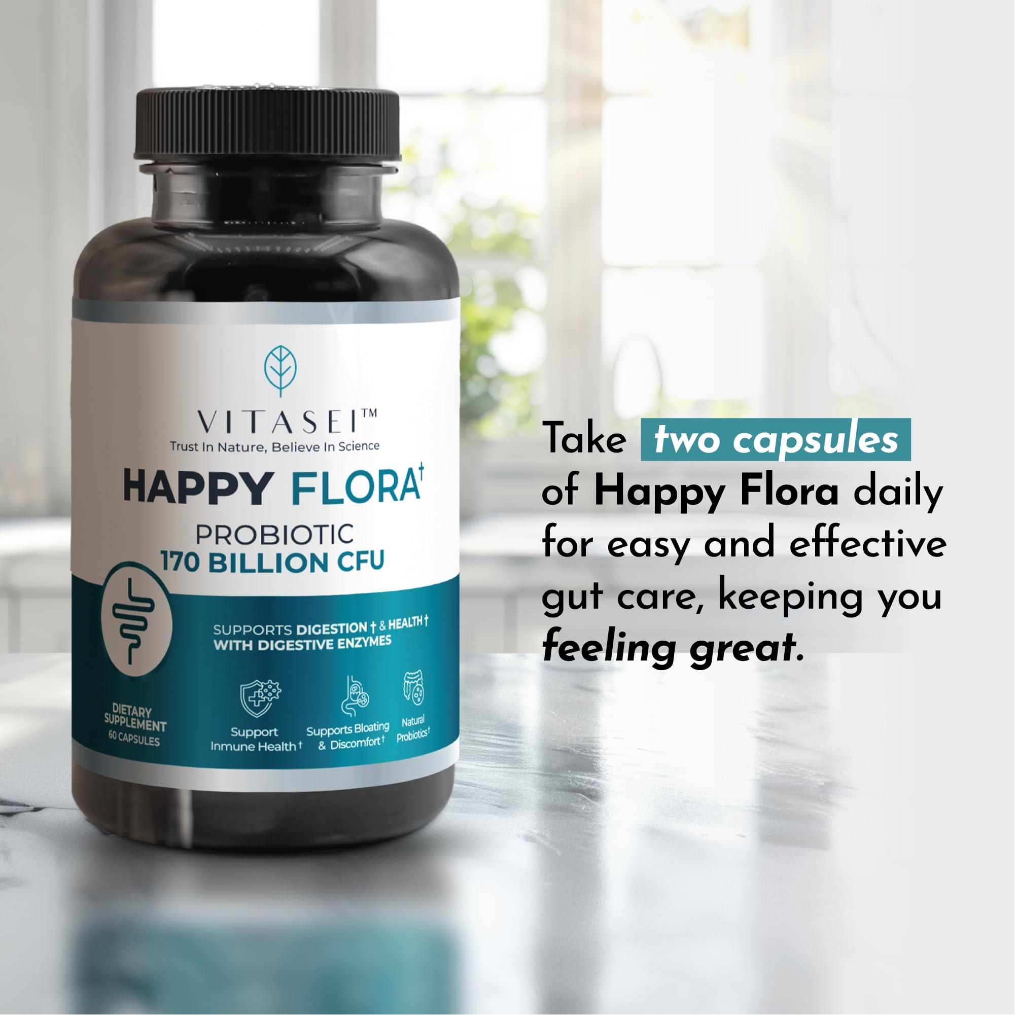 Foto 7 pulgar | Suplemento Probiótico Vitasei Happy Flora 170 Mil Millones de UFC - Venta Internacional