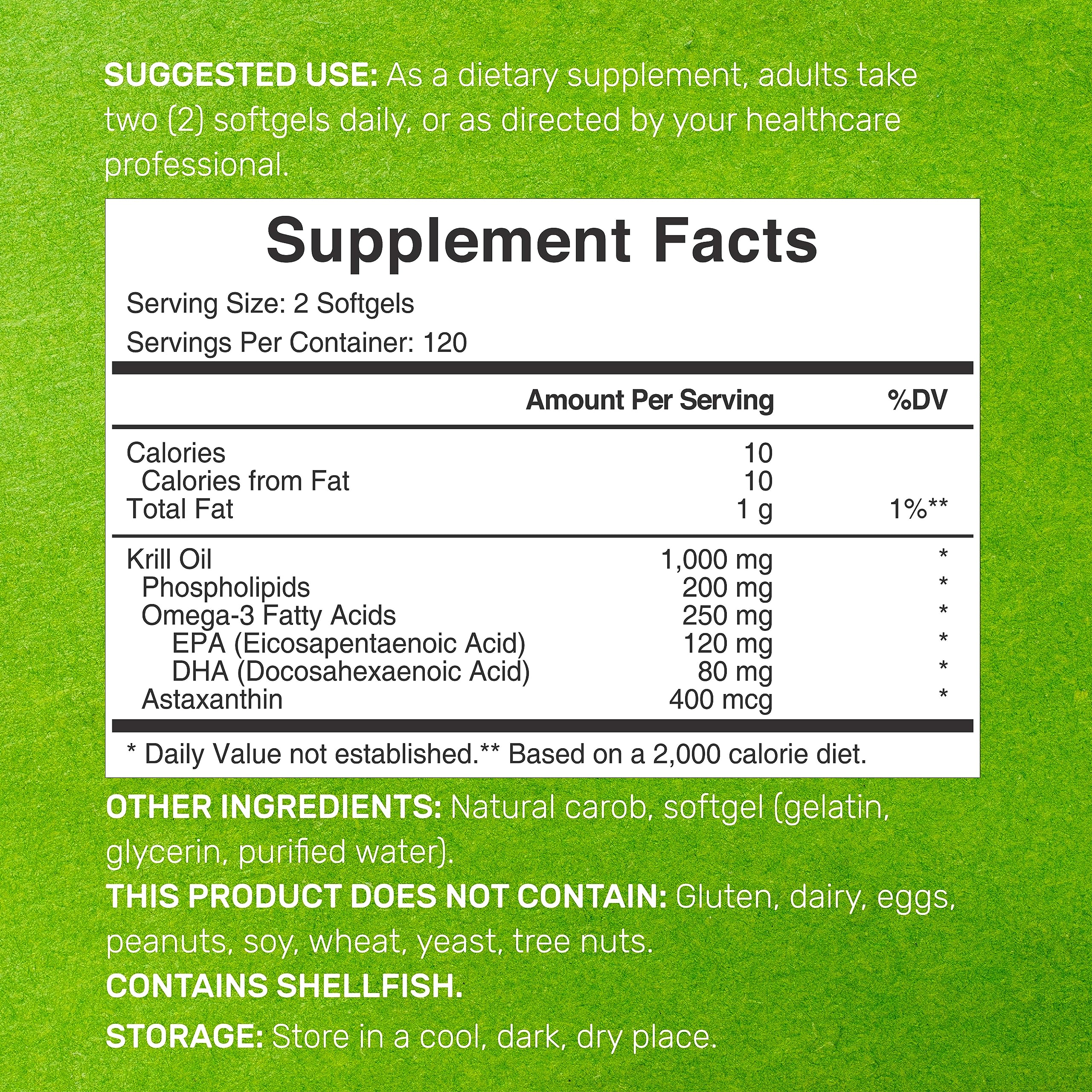 Foto 3 pulgar | Suplemento, Oferta, Aceite De Krill Antártico, 1000 Mg X 240 Cápsulas Blandas - Venta Internacional.