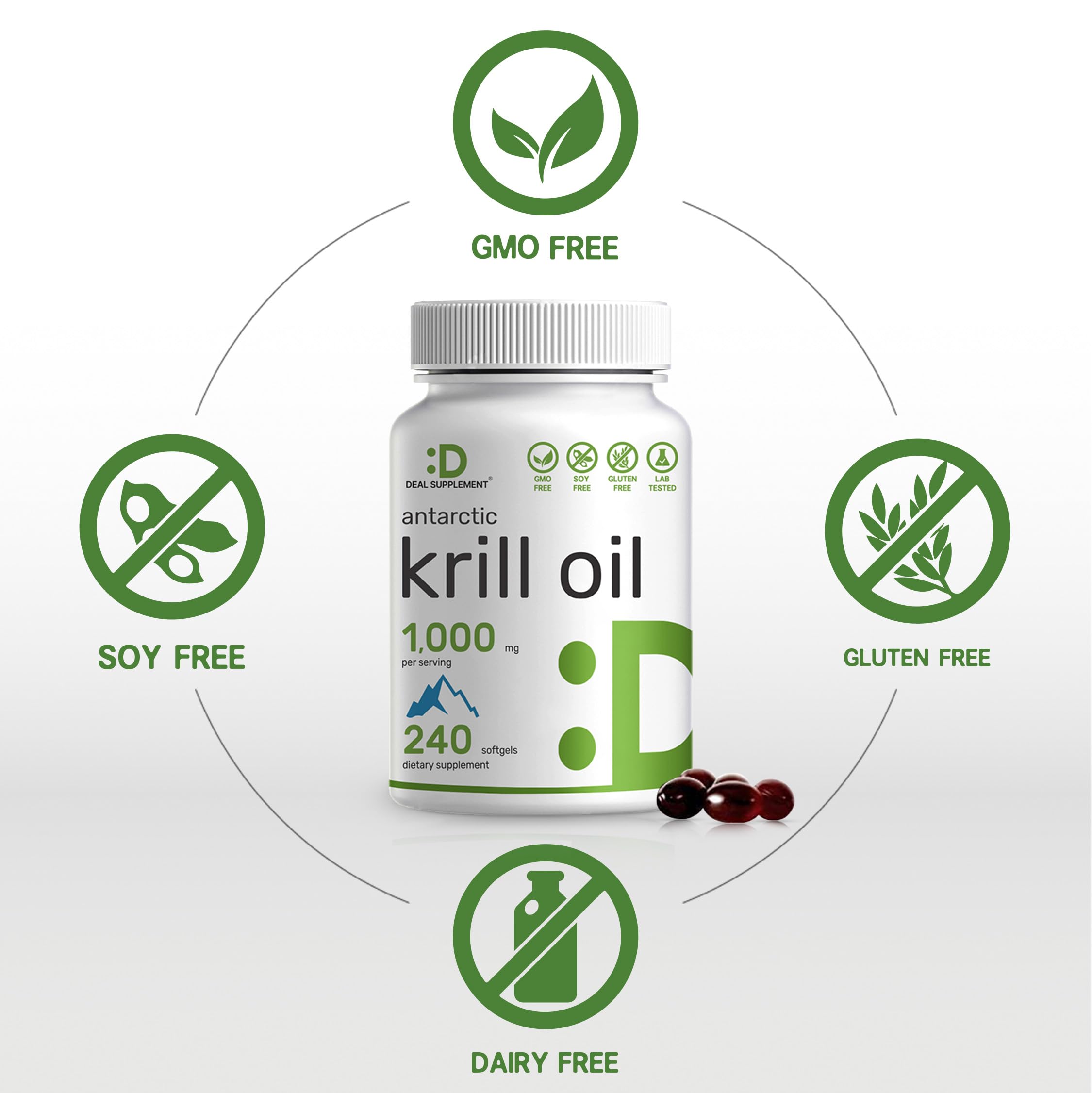 Foto 3 | Suplemento, Oferta, Aceite De Krill Antártico, 1000 Mg X 240 Cápsulas Blandas - Venta Internacional.