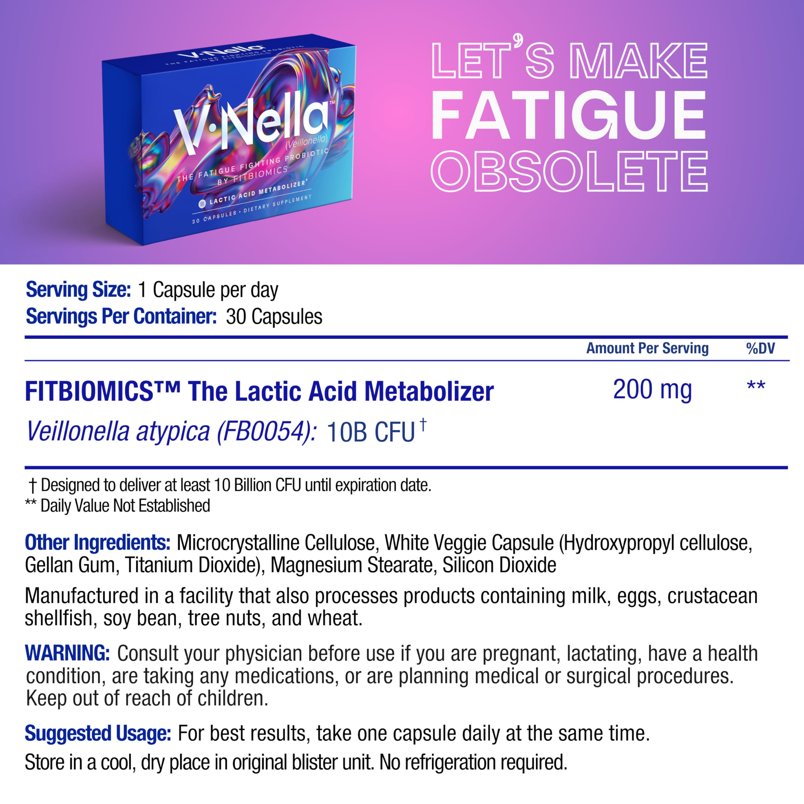 Foto 6 pulgar | Suplemento Metabolizador del Ácido Láctico Fitbiomics V nella - Venta Internacional