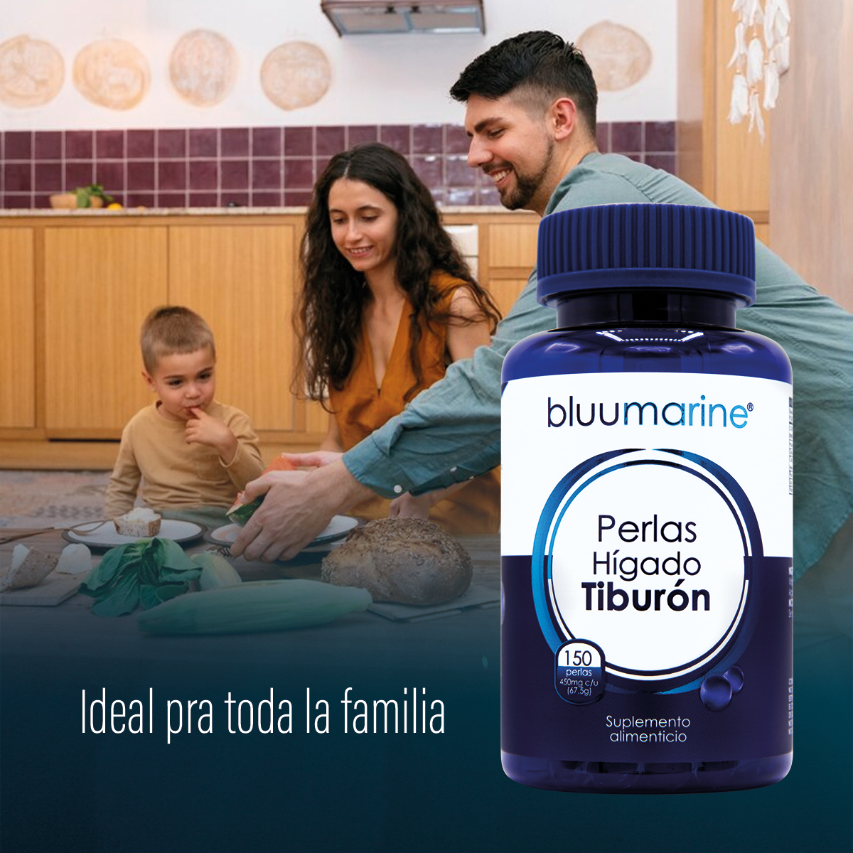 Foto 4 pulgar | Bluumarine Perlas Hígado De Tiburón Suplemento Alimenticio Con Omega-3, Vitamina A Y D 150 Perlas Para Sistema Inm