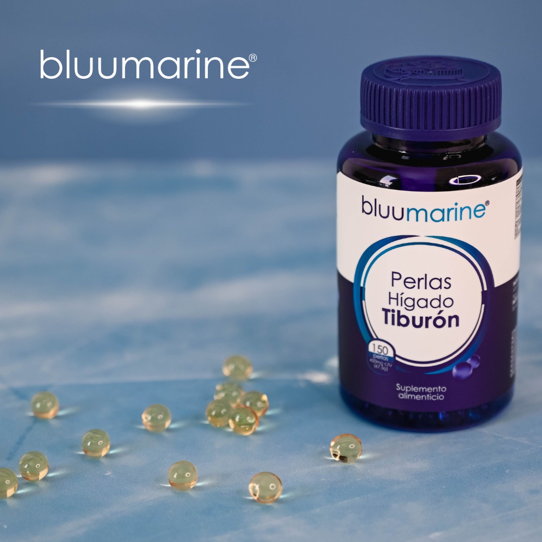 Foto 8 pulgar | Bluumarine Perlas Hígado De Tiburón Suplemento Alimenticio Con Omega-3, Vitamina A Y D 150 Perlas Para Sistema Inm