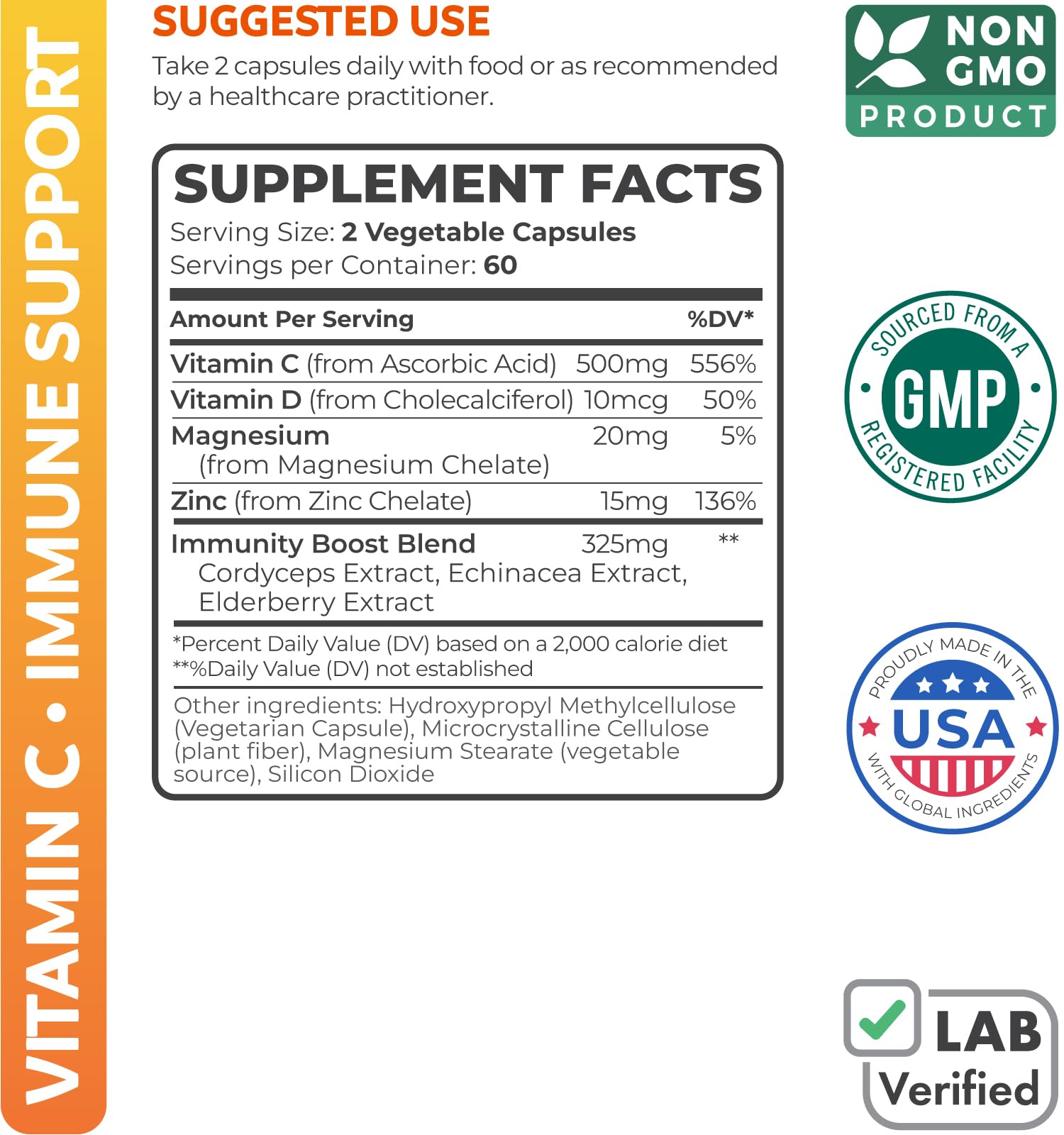 Foto 6 pulgar | Supplement Healths Harmony, Vitamina C, Apoyo Inmunológico Con Zinc - Venta Internacional.