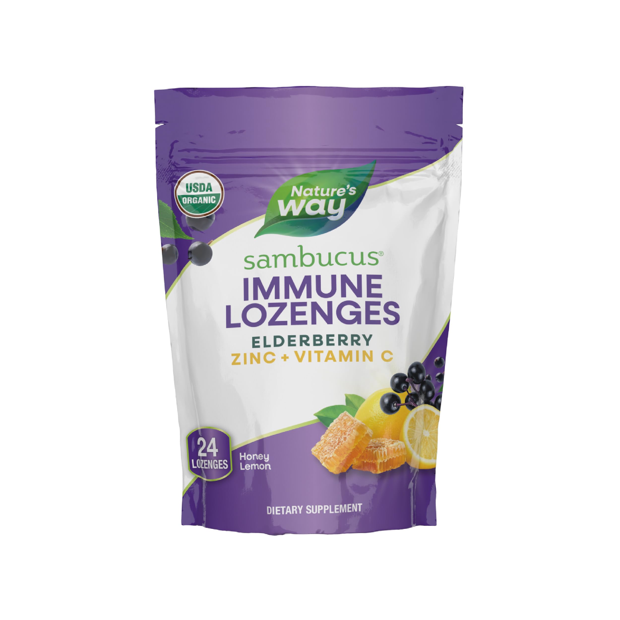 Pastillas Nature's Way Sambucus Immune Con Zinc Y Vitamina C 24 - Venta Internacional