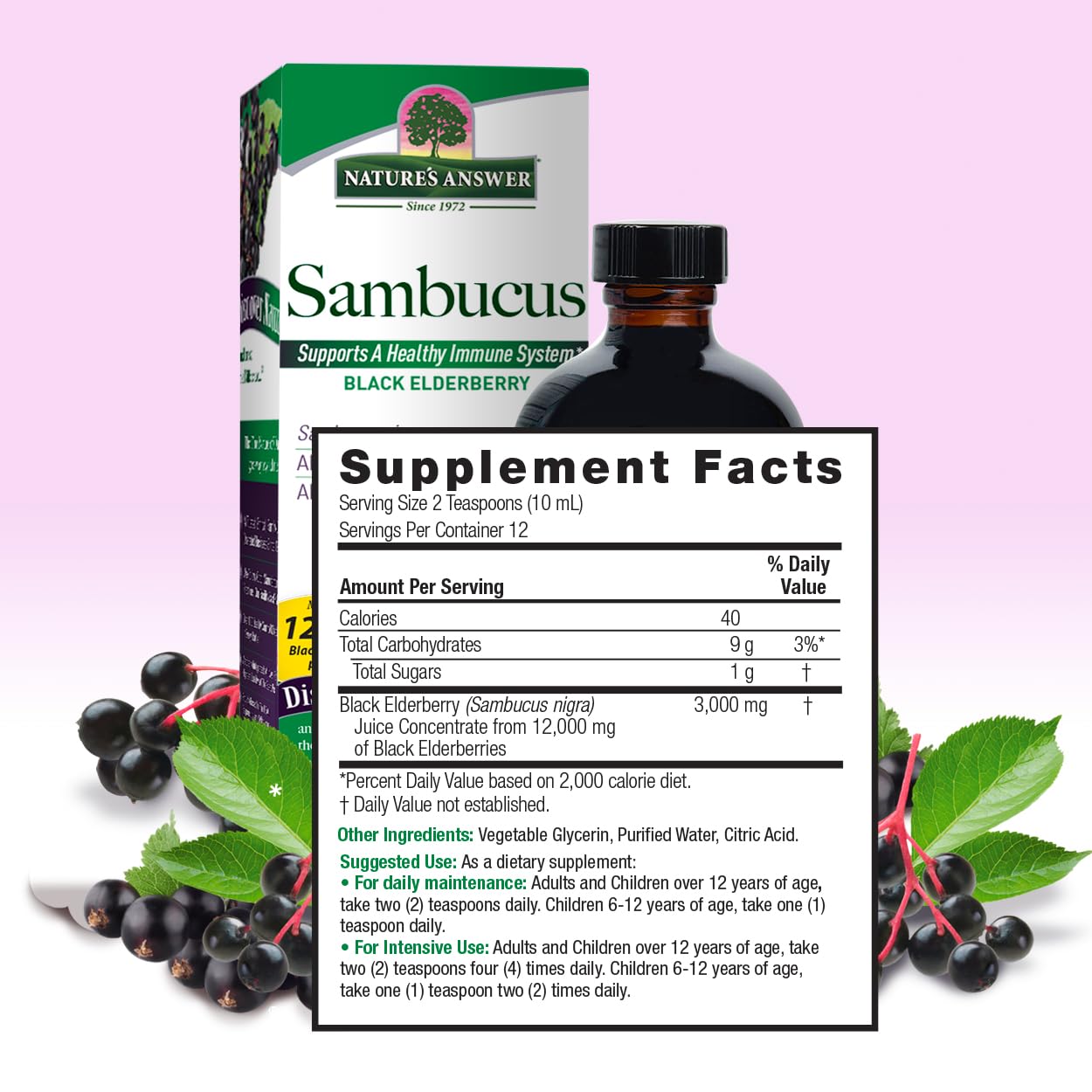 Foto 3 | Suplemento Nature's Answer Sambucus Original 120 ml Sin Alcohol - Venta Internacional