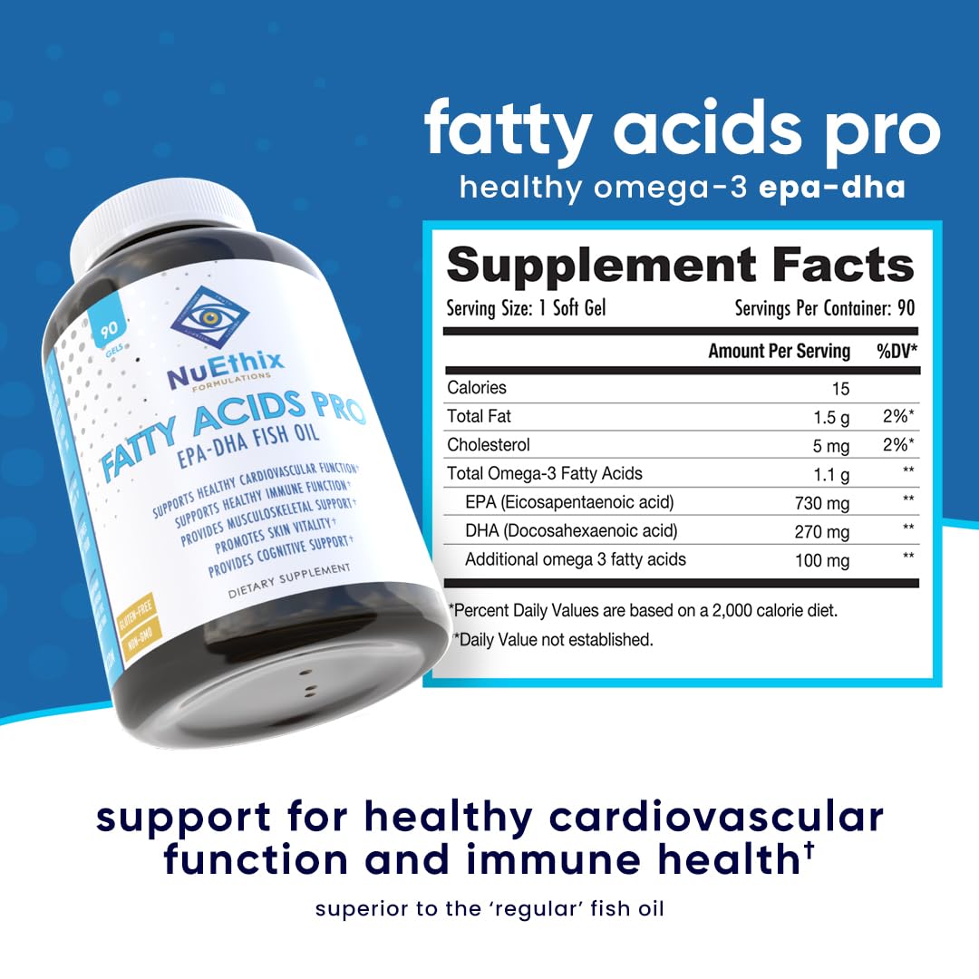 Foto 2 | Suplemento Dietético Nuethix Formulations Fatty Acids Pro Epa-dha Fish Oil 90 Cápsulas De Gel - Venta Internacional.