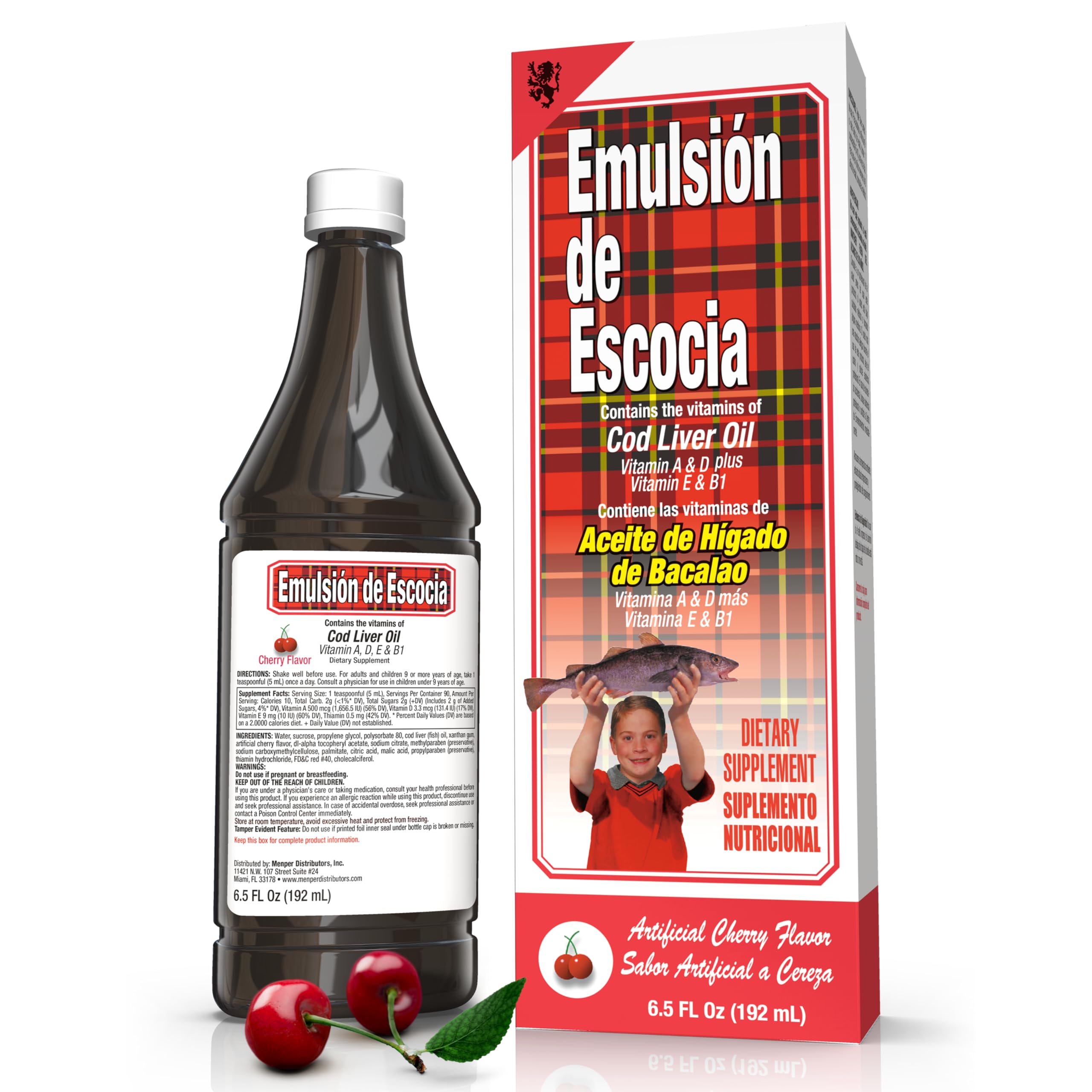 Foto 2 pulgar | Suplemento De Aceite De Hígado De Bacalao Emulsión De Escocia 192 Ml Con Vitaminas - Venta Internacional