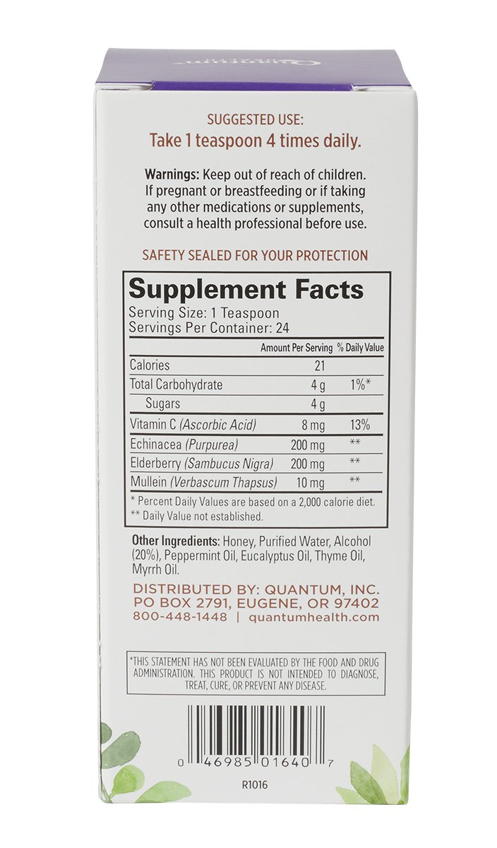 Foto 3 pulgar | Sirope Quantum Elderberry-c 120 Ml Sin Gluten - Venta Internacional