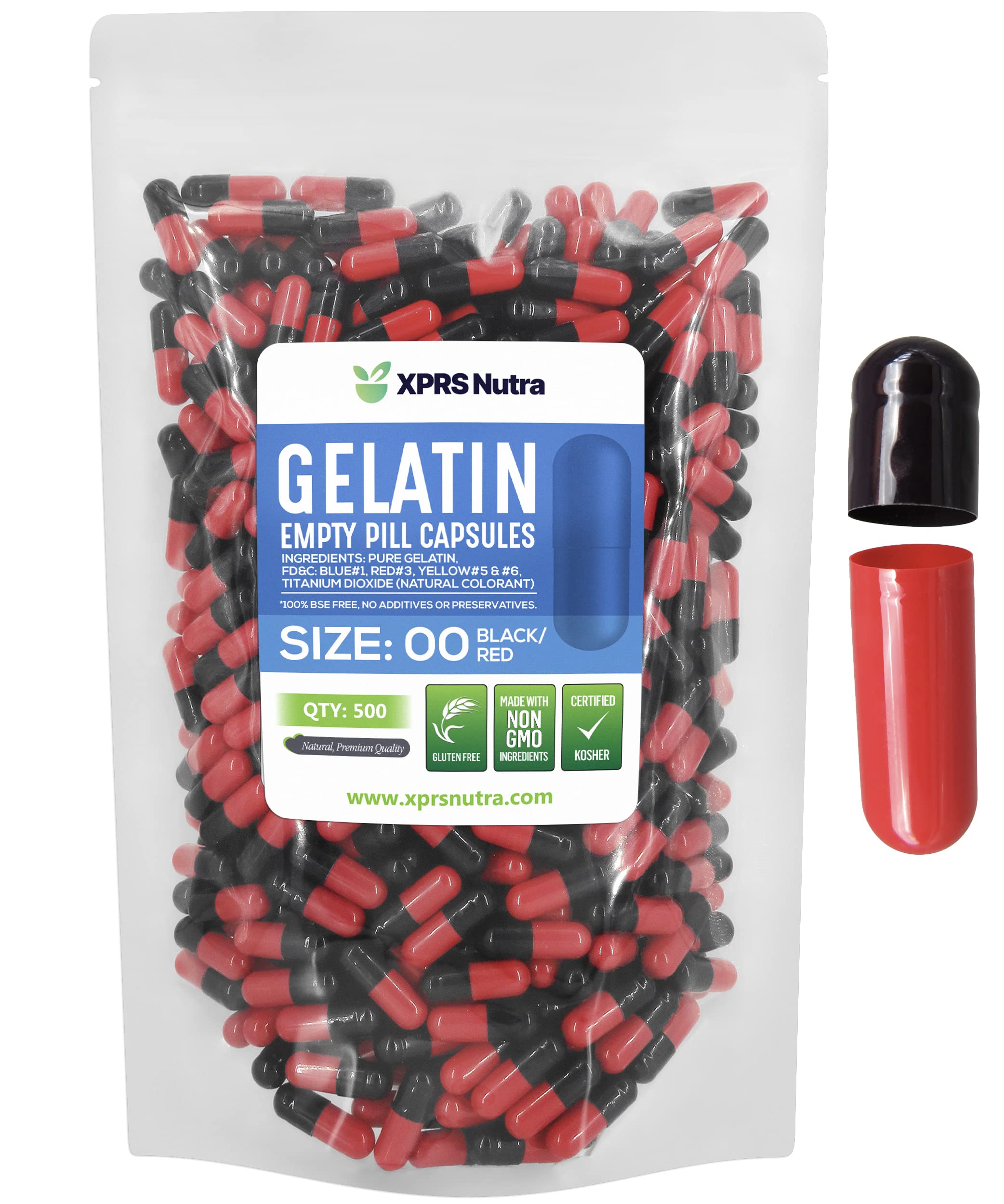 Cápsulas Vacías Xprs Nutra Tamaño 00 500 Cápsulas De Gelatina - Venta Internacional.
