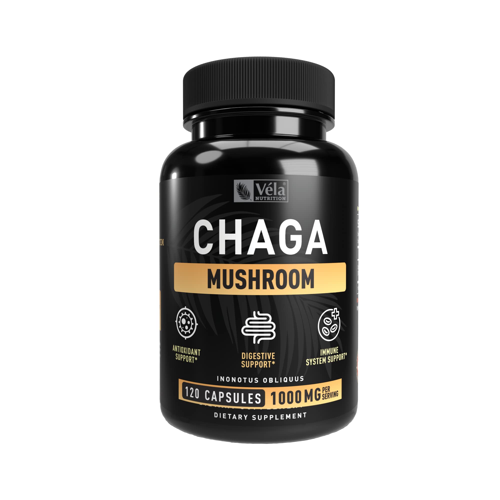 Suplemento Véla Chaga Cápsula de Hongos 1500 mg 120 Cápsulas - Venta Internacional