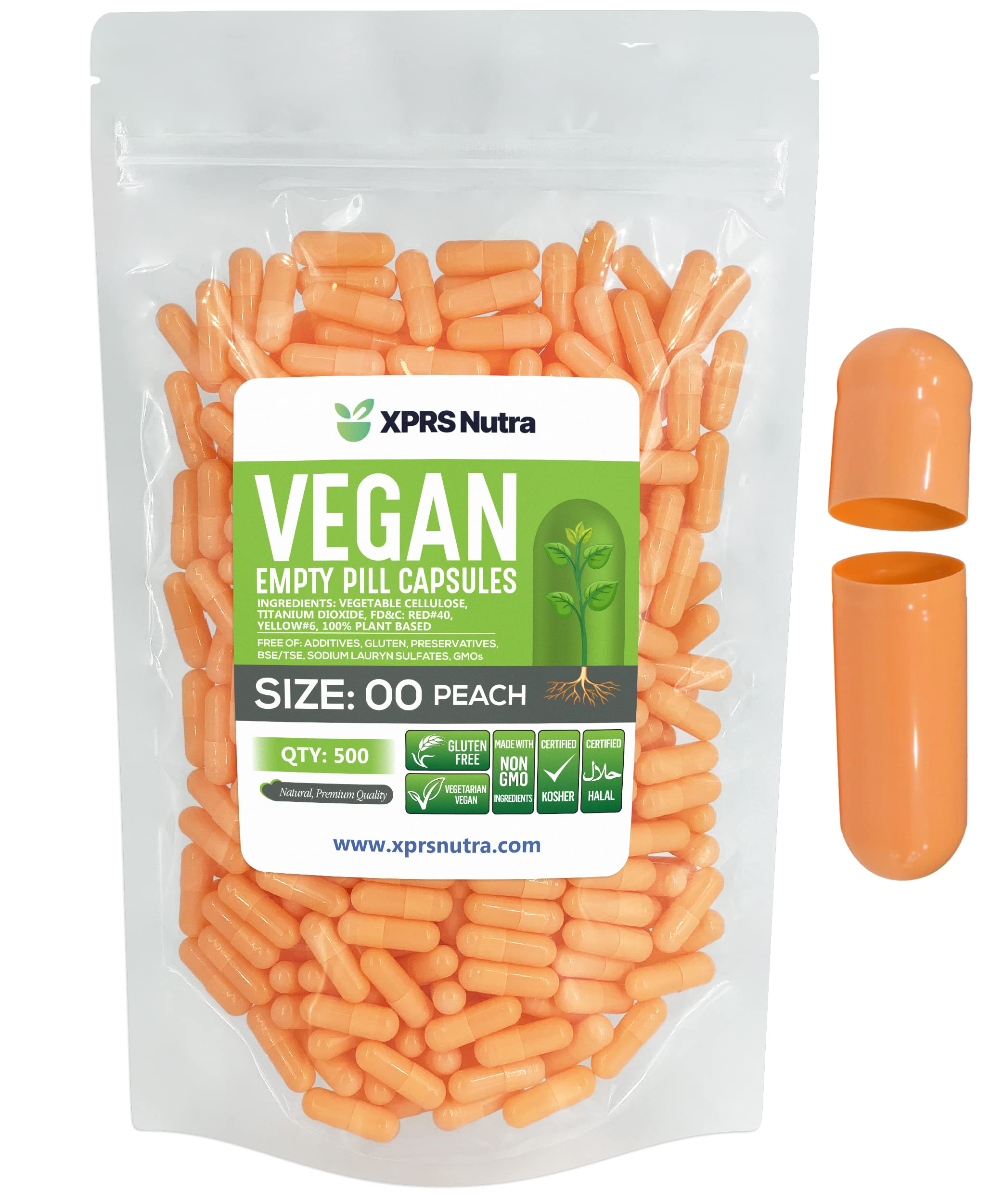 Foto 2 pulgar | Cápsulas Vacías Xprs Nutra, Tamaño 00, Cápsulas Veganas De 500 Unidades - Venta Internacional.