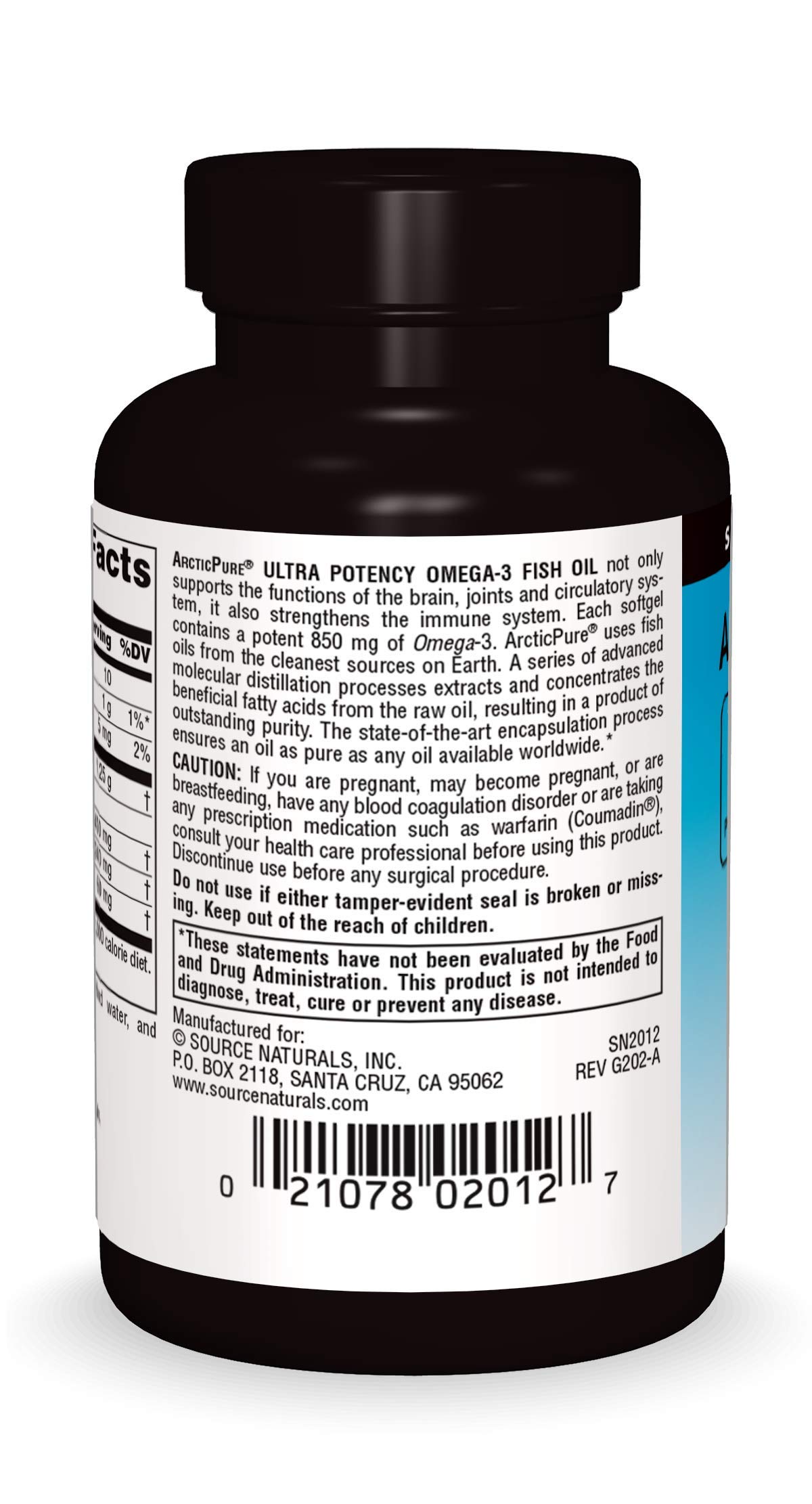 Foto 4 pulgar | Suplemento Source Naturals Arcticpure Ultra Potency 850 Mg - Venta Internacional